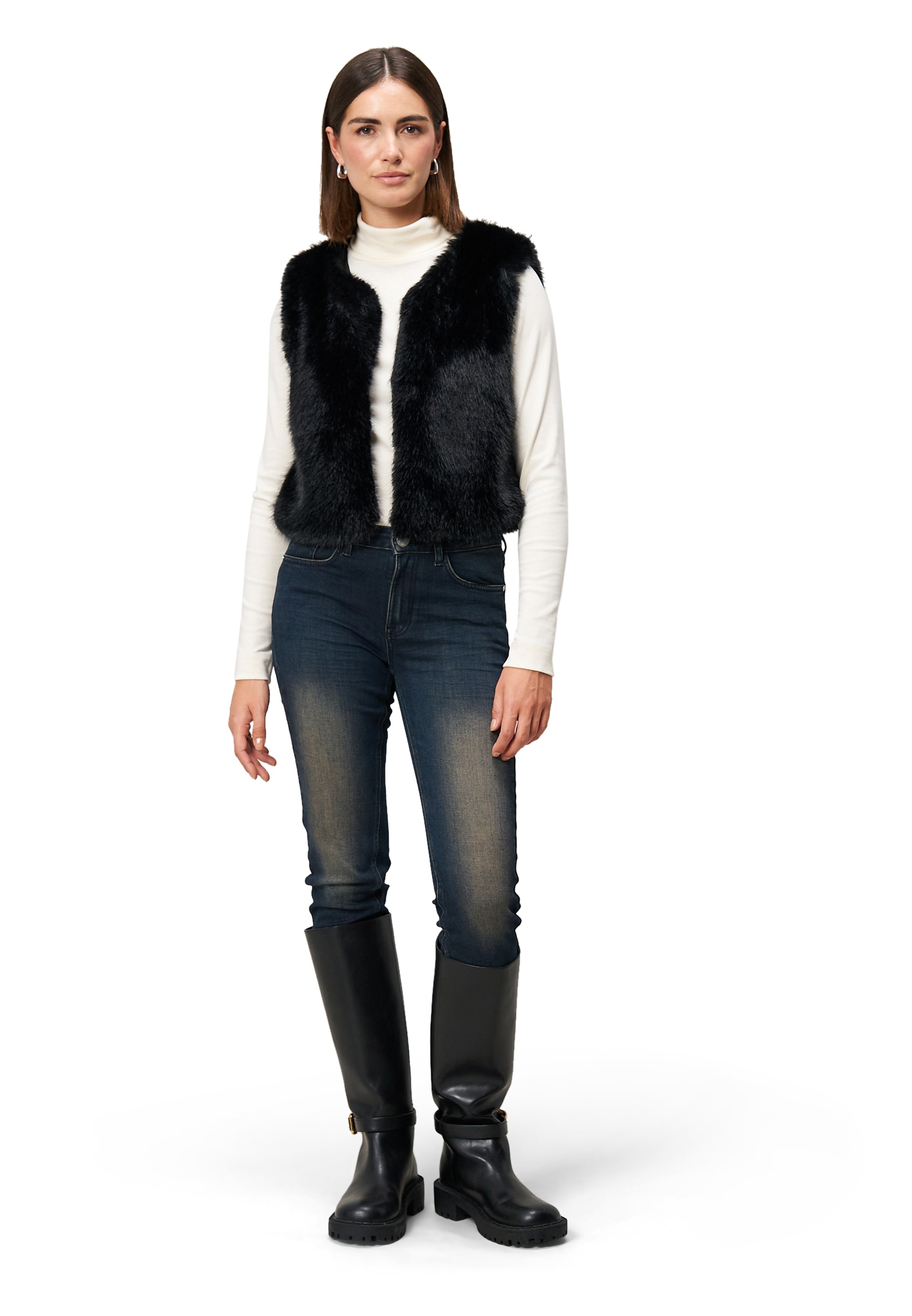 Zero Jackenblazer »Damen in Felloptik« Plain/ohne Details