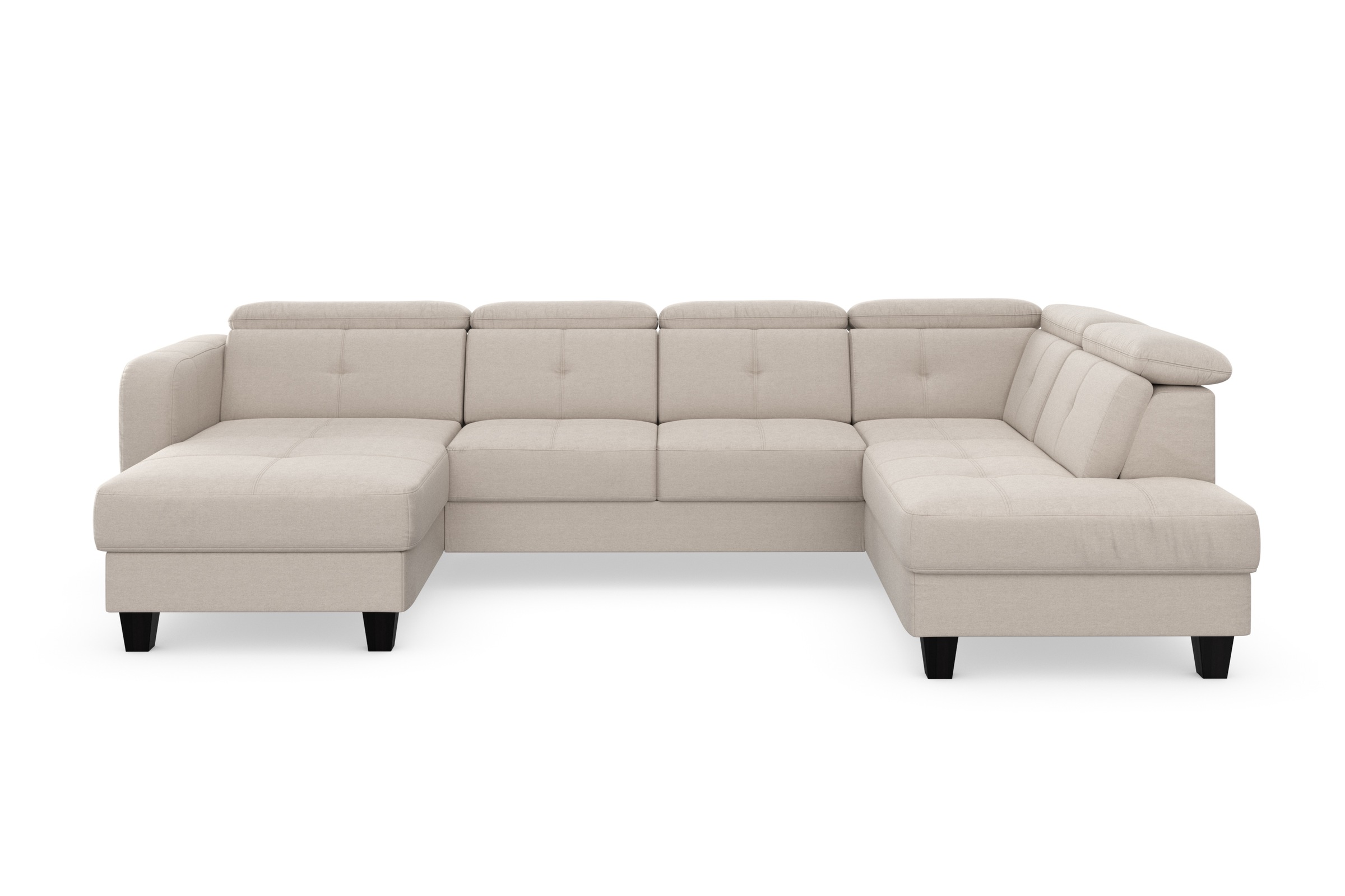 sit&more Wohnlandschaft »Belluci U-Form«, Kopfteilverstellung und Federkern, wahlweise mit Bettfunktion