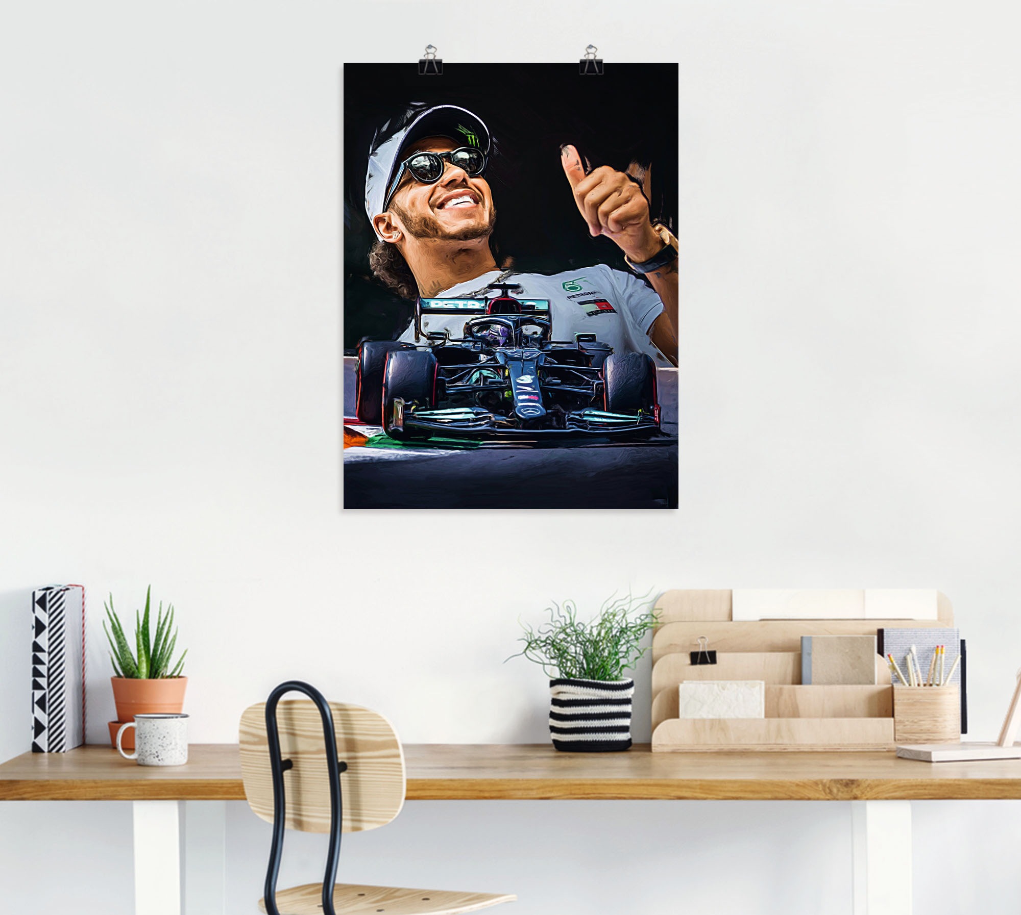 Artland Wandbild »Sir Lewis Hamilton alias LH44«, Auto, (1 St.), als Alubild, Outdoorbild, Leinwandbild, Poster in verschied. Größen