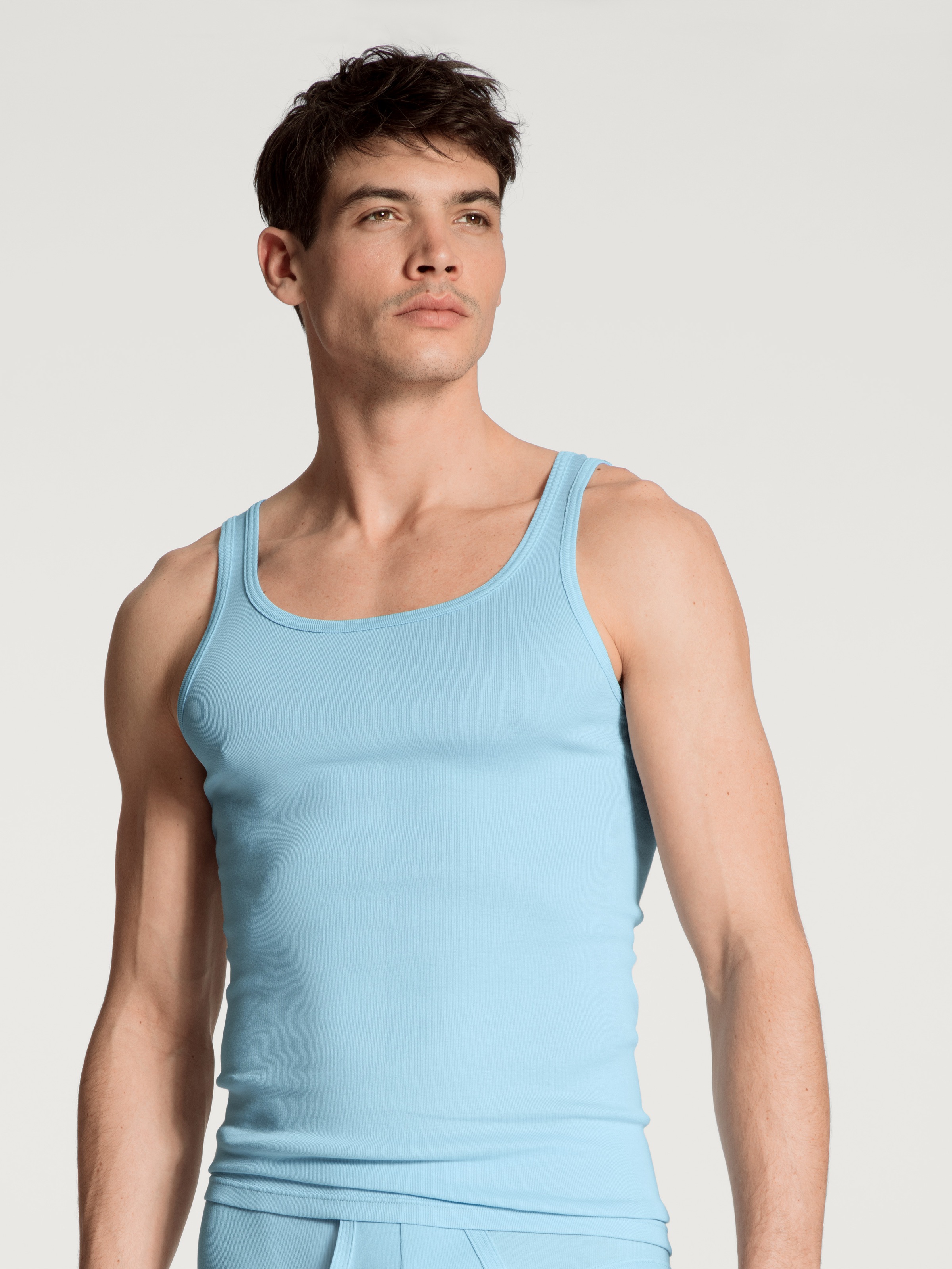 Thumbnail - CALIDA Tanktop "Twisted Cotton", Pure Cotton, Feinripp-Qualität, Rundhals-Ausschnitt