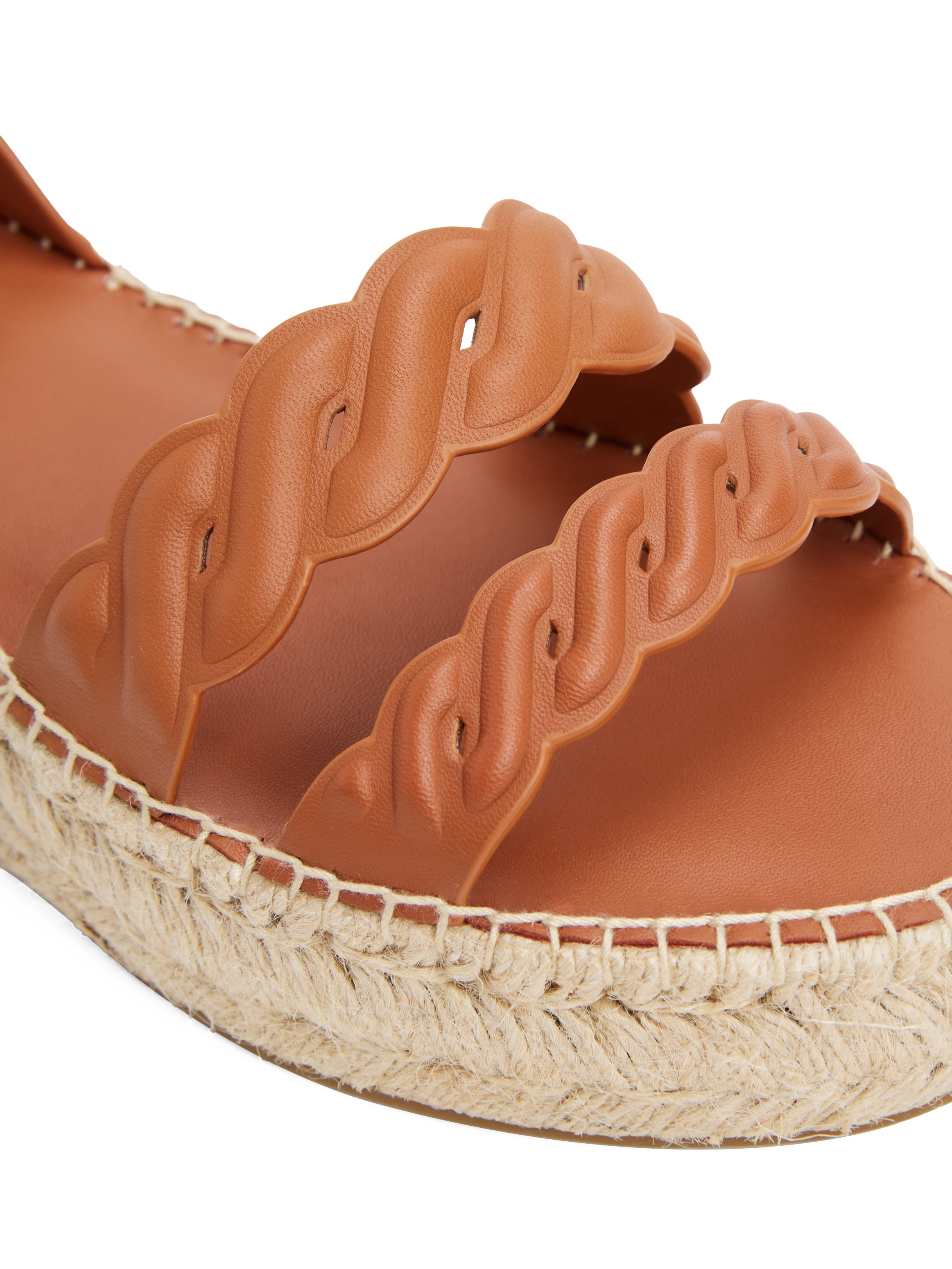 Tommy Hilfiger Keilsandalette »LEATHER ROPE REAL ESPAD SANDAL«, Plateau, Sommerschuh, Riemchensandale mit verstellbarer Schnalle