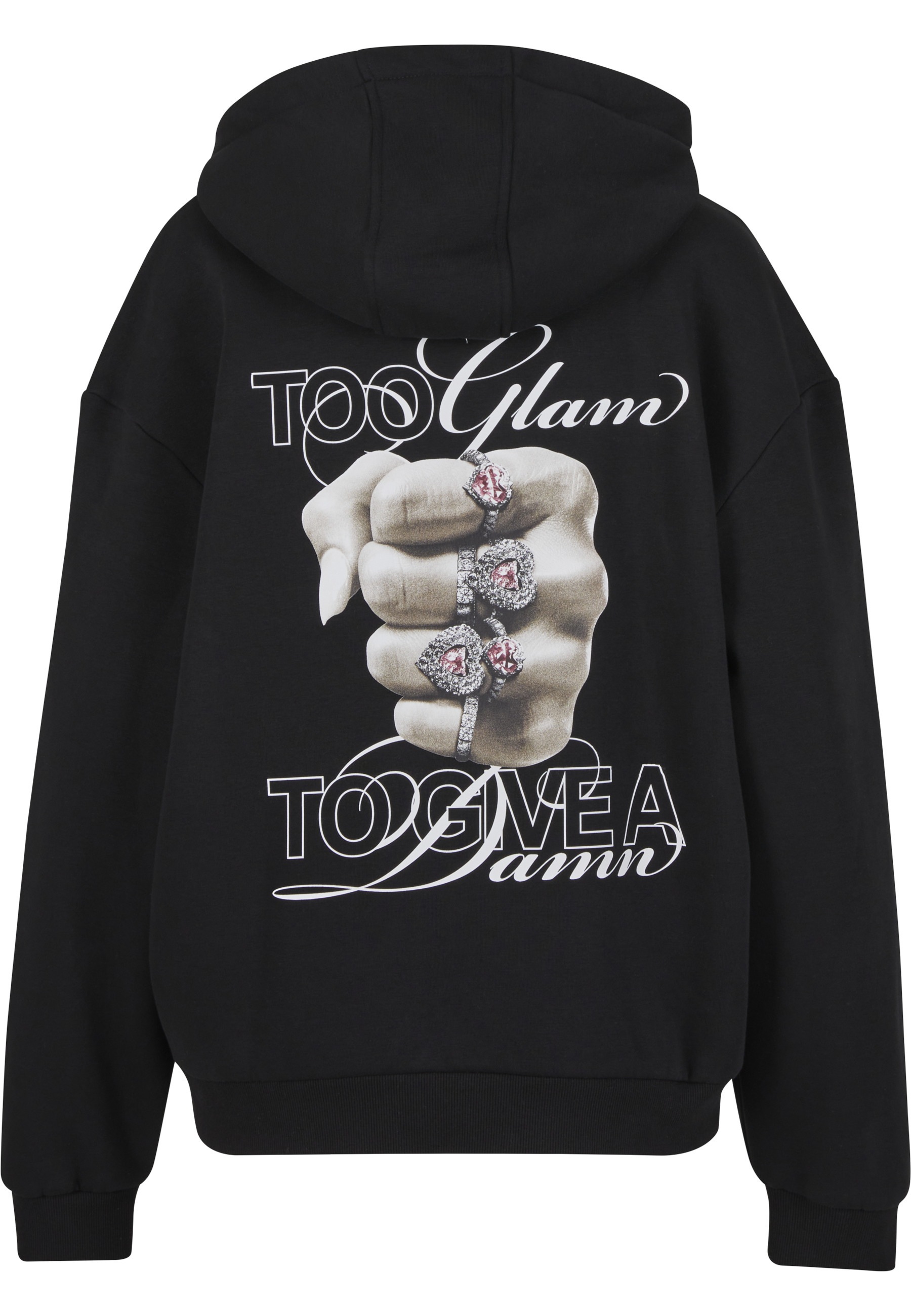 Miss Tee Kapuzensweatshirt "Miss Tee Give A Damn Ladies Fluffy Hoody" günstig online kaufen