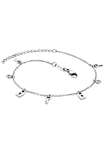 Fußkette mit Anhänger »ANKLET, LOCKS & KEYS, JJAC29212G, JJAC29212S«