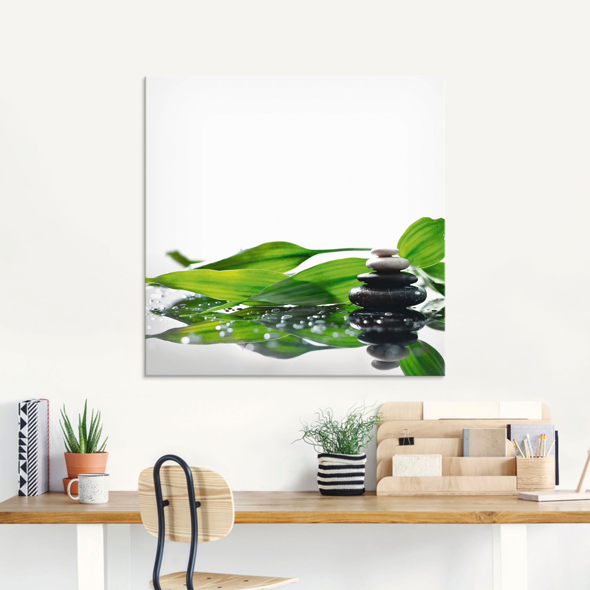 Artland Glasbild "Spa mit Steinen und Bambus" Zen 1 Stk. tlg. in verschiede günstig online kaufen