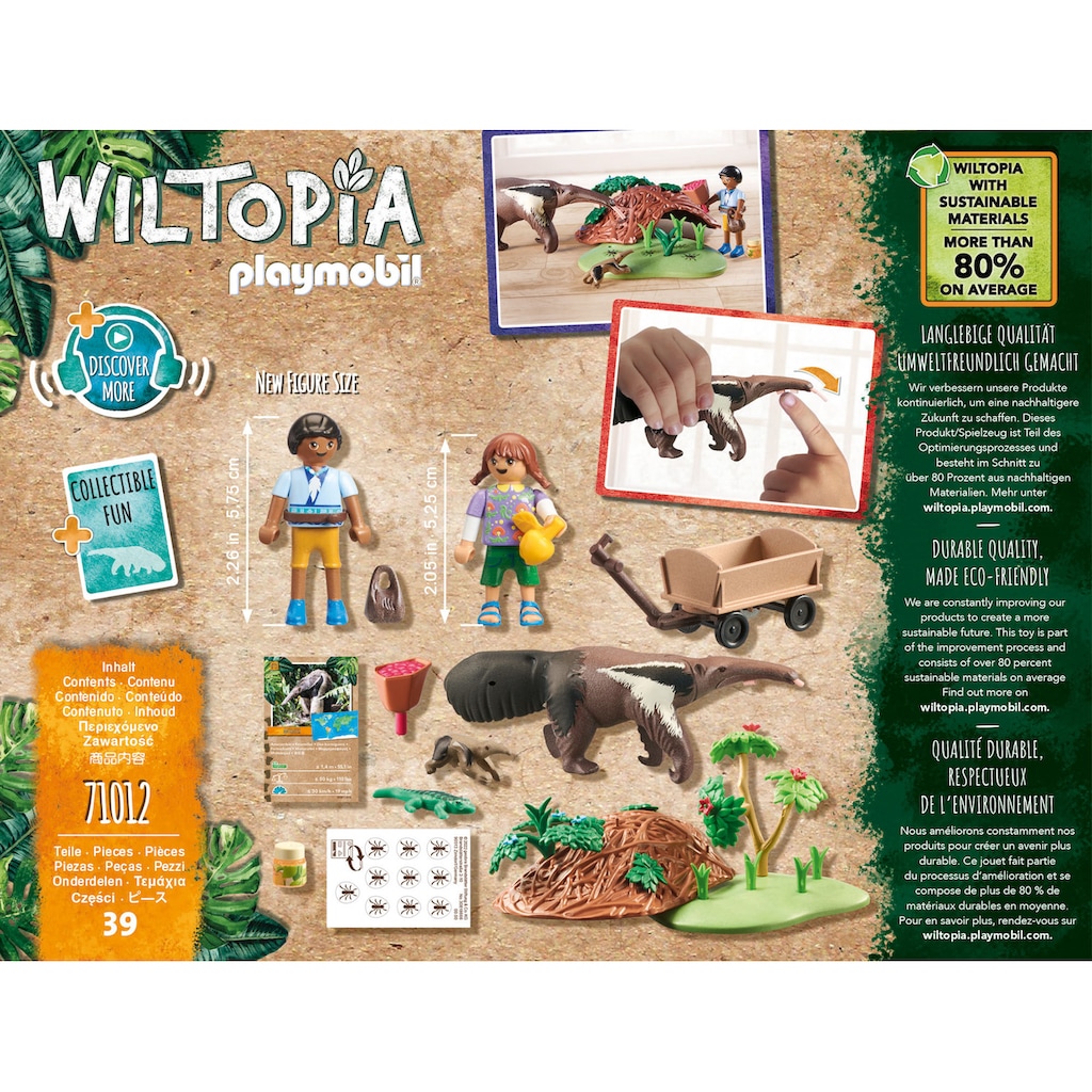 Playmobil® Konstruktions-Spielset »Wiltopia - Ameisenbärpflege (71012), Wiltopia«, (39 St.)