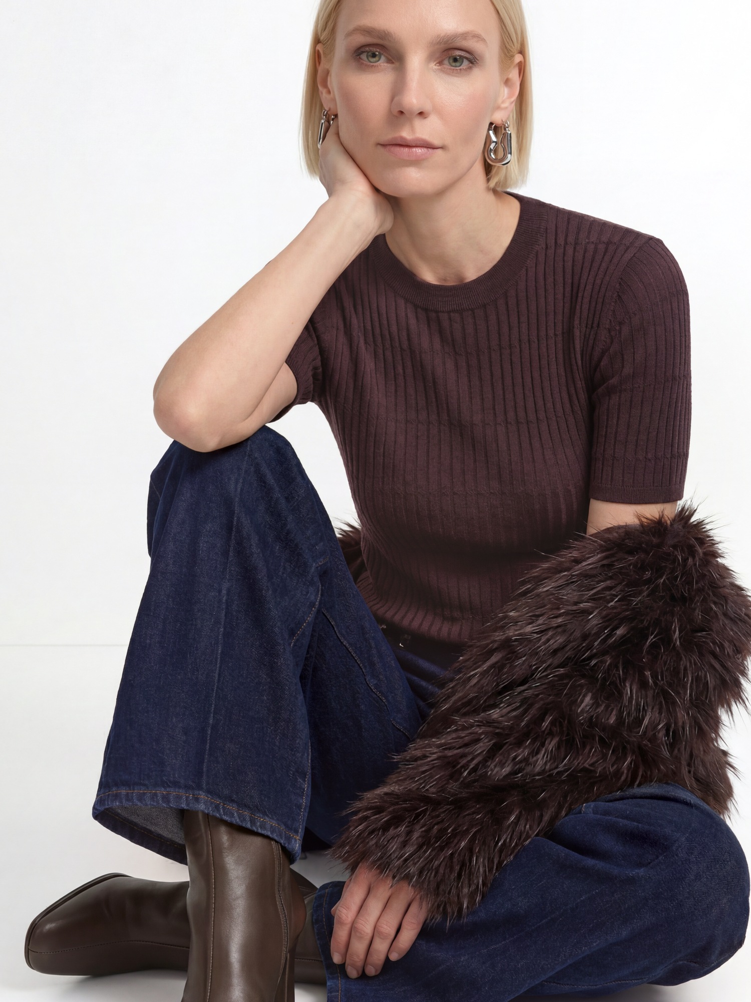 RICHROYAL Kurzarmpullover »Rich & Royal«
