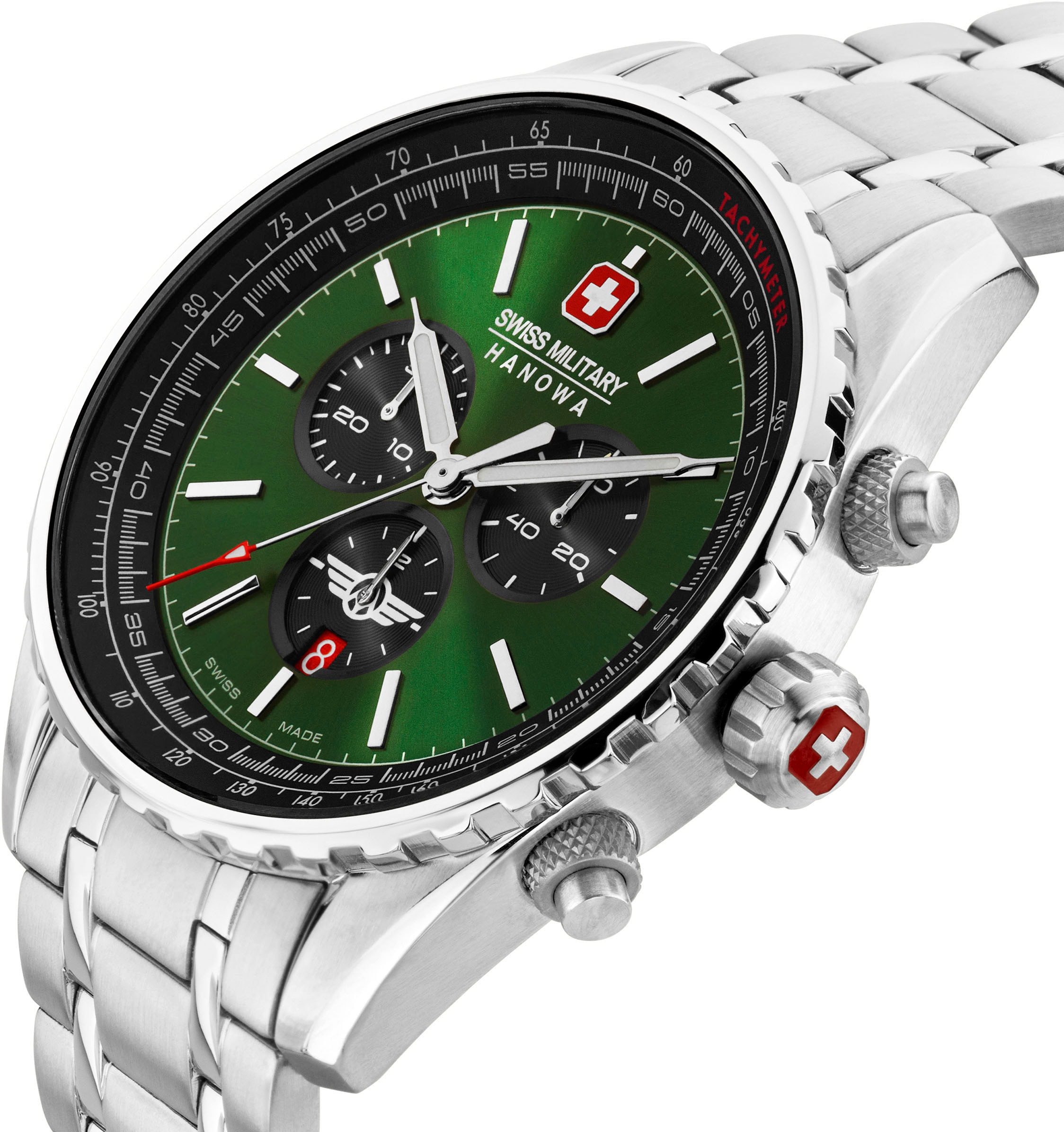 Swiss Military Hanowa Chronograph »AFTERBURN CHRONO, SMWGI0000307«, Quarzuhr, Herrenuhr, Datum, Stoppfunktion, Saphirglas, Swiss Made