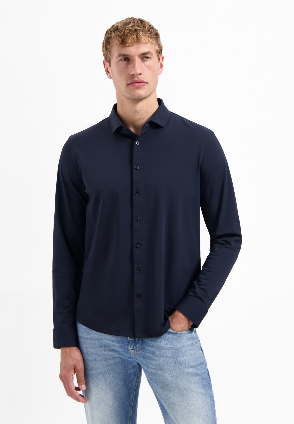 NO EXCESS Langarmhemd "No Excess Sedoc-Reisehemd Shirt Jersey Travel" günstig online kaufen