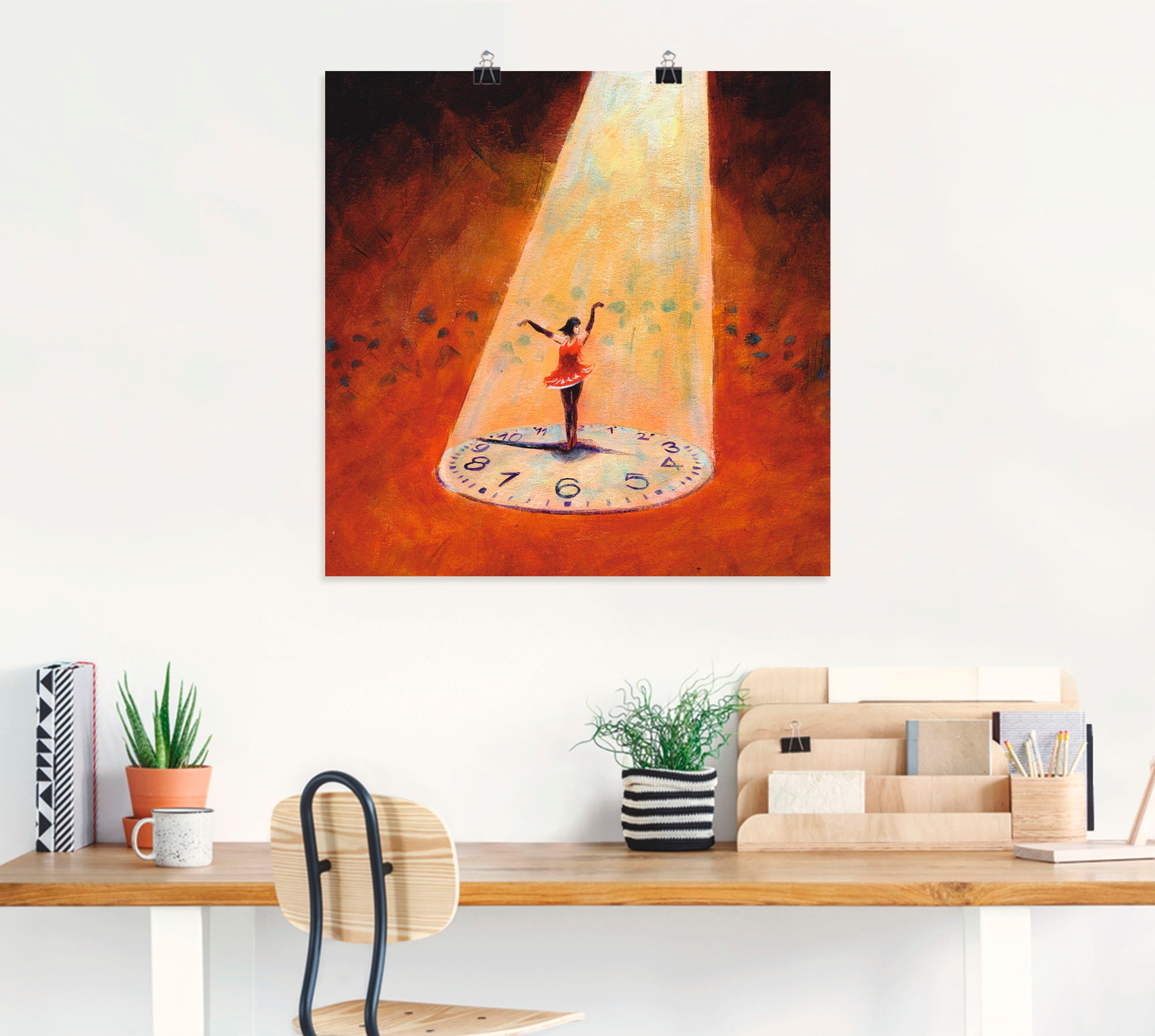 Thumbnail - Artland Wandbild "Im Jetzt sein", Frau, (1 St.), als Leinwandbild, Poster in verschied. Größen