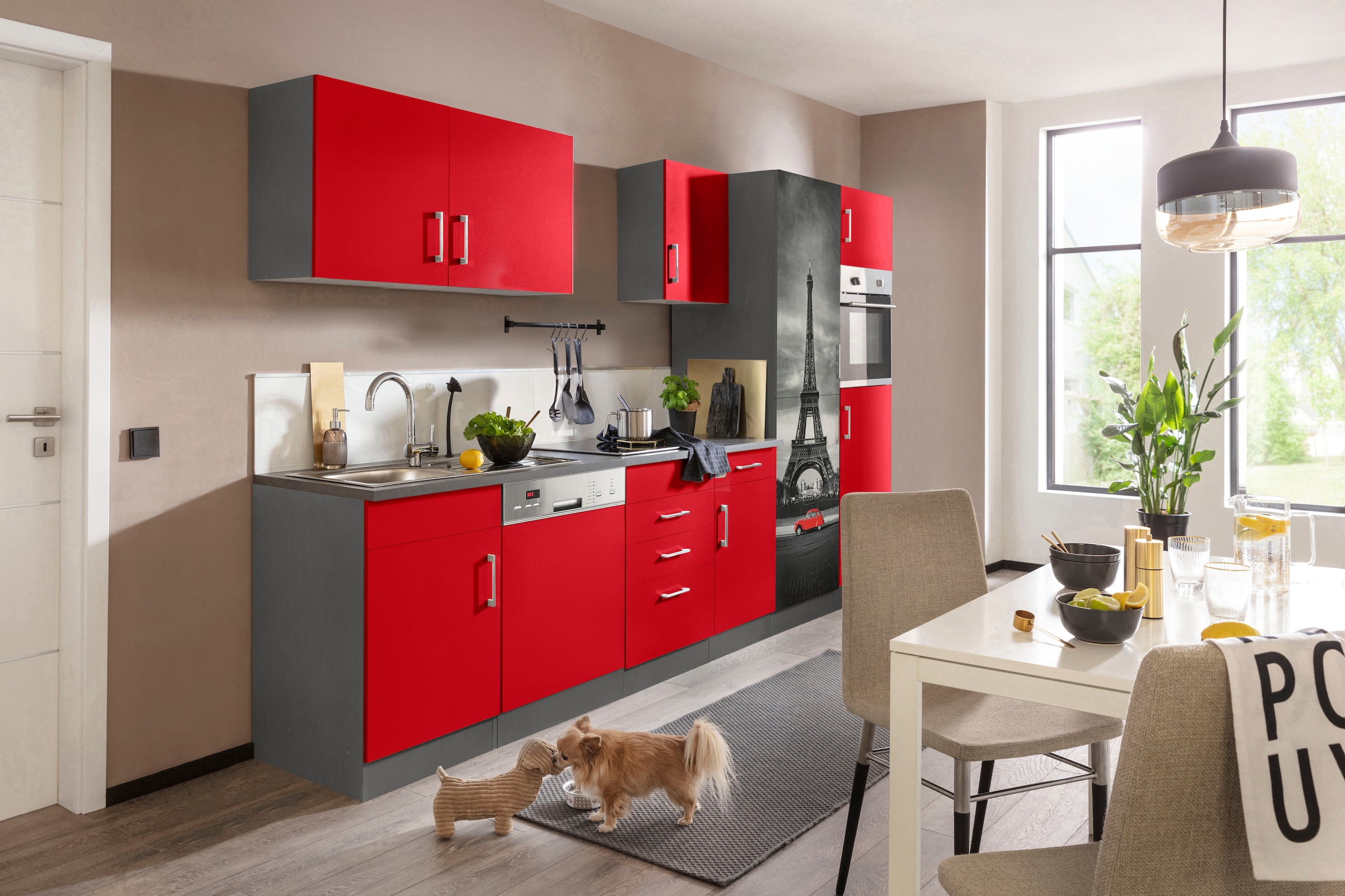 KOCHSTATION Küchenzeile "KS-Paris – Küchen mit einzigartigen Fotomotiven au günstig online kaufen