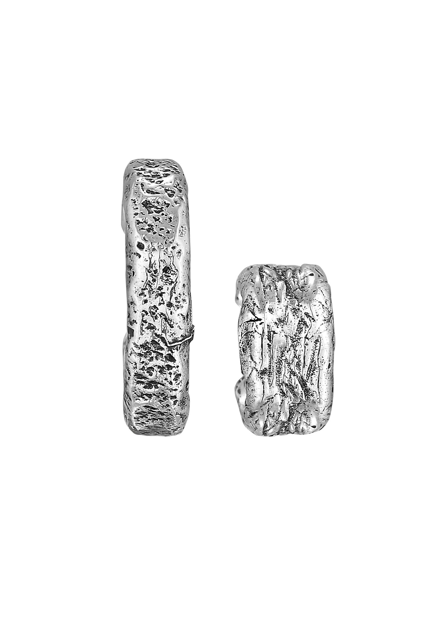 HAZE & GLORY Paar Ohrklemmen »Ohrringe Earcuff Strukturiert 2er Set 925 Silber«