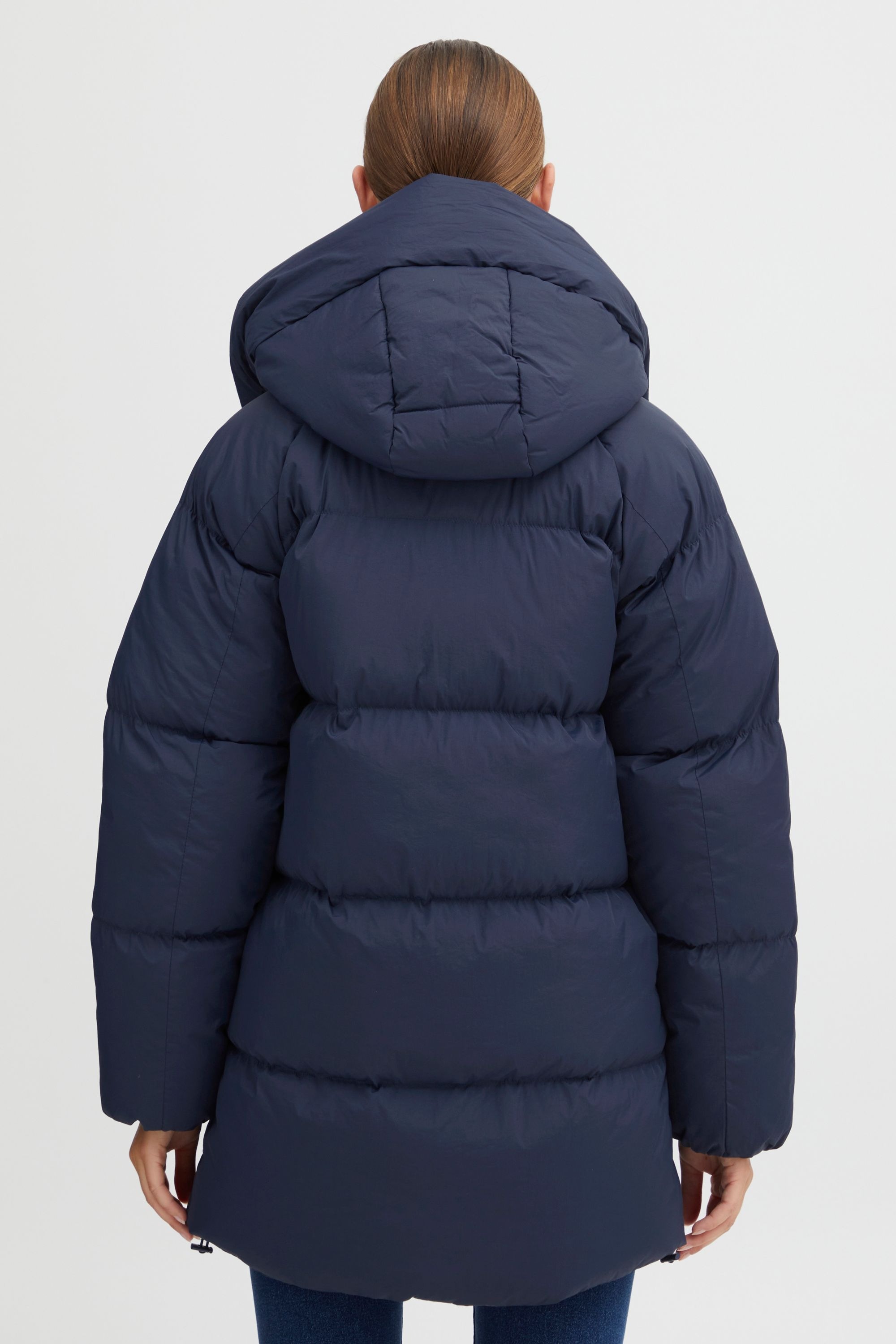 Steppjacke OXMO "Steppjacke OXEllie", Damen, Gr. 42, blau (total eclipse), Obermaterial: 100% Nylon NY., regular fit ca. Mitte Oberschenkel, Jacken Steppjacke 3