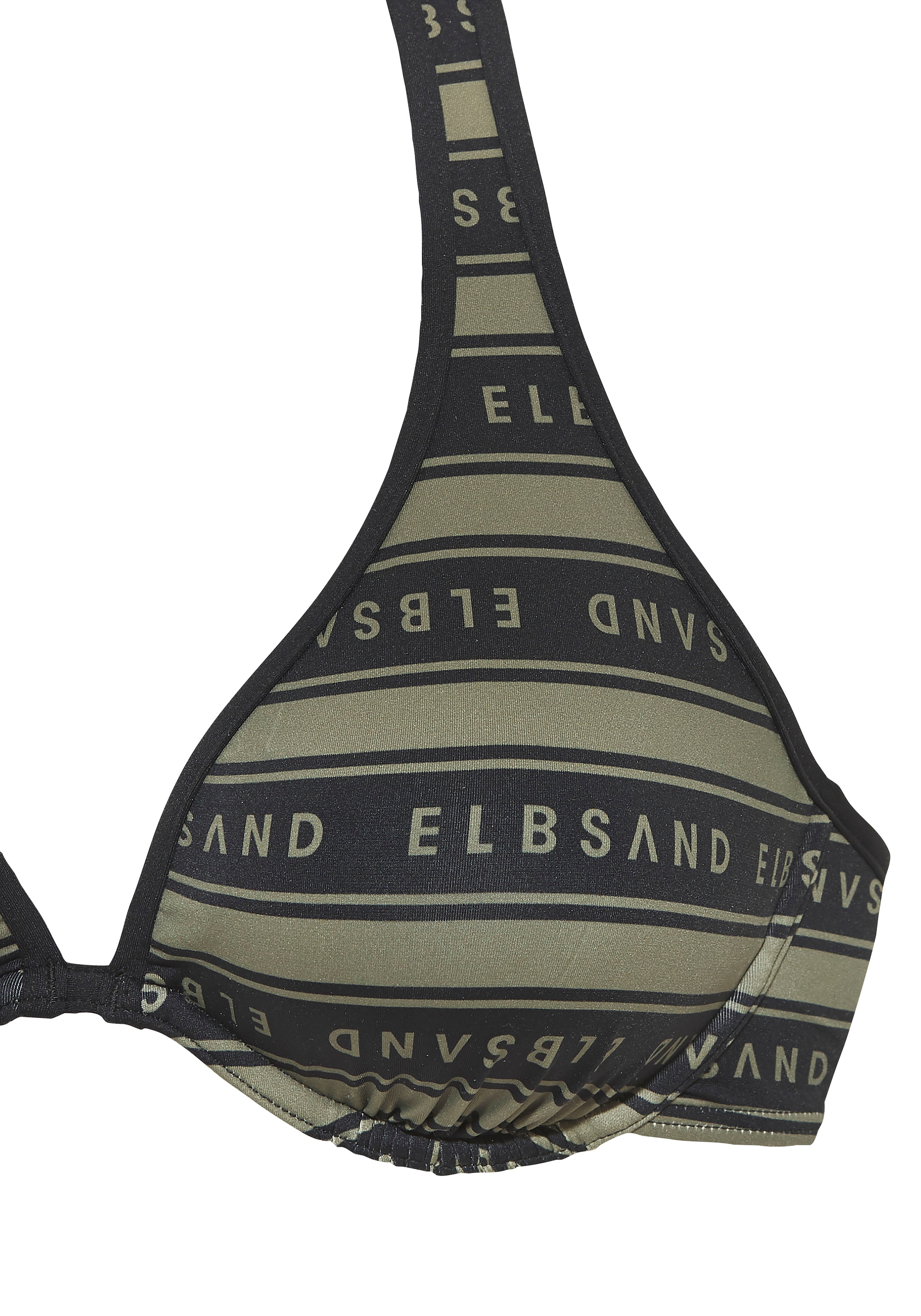Elbsand Bügel-Bikini »Zone«, (Set), mit kontrastfarbenen Streifen und Schriftzügen