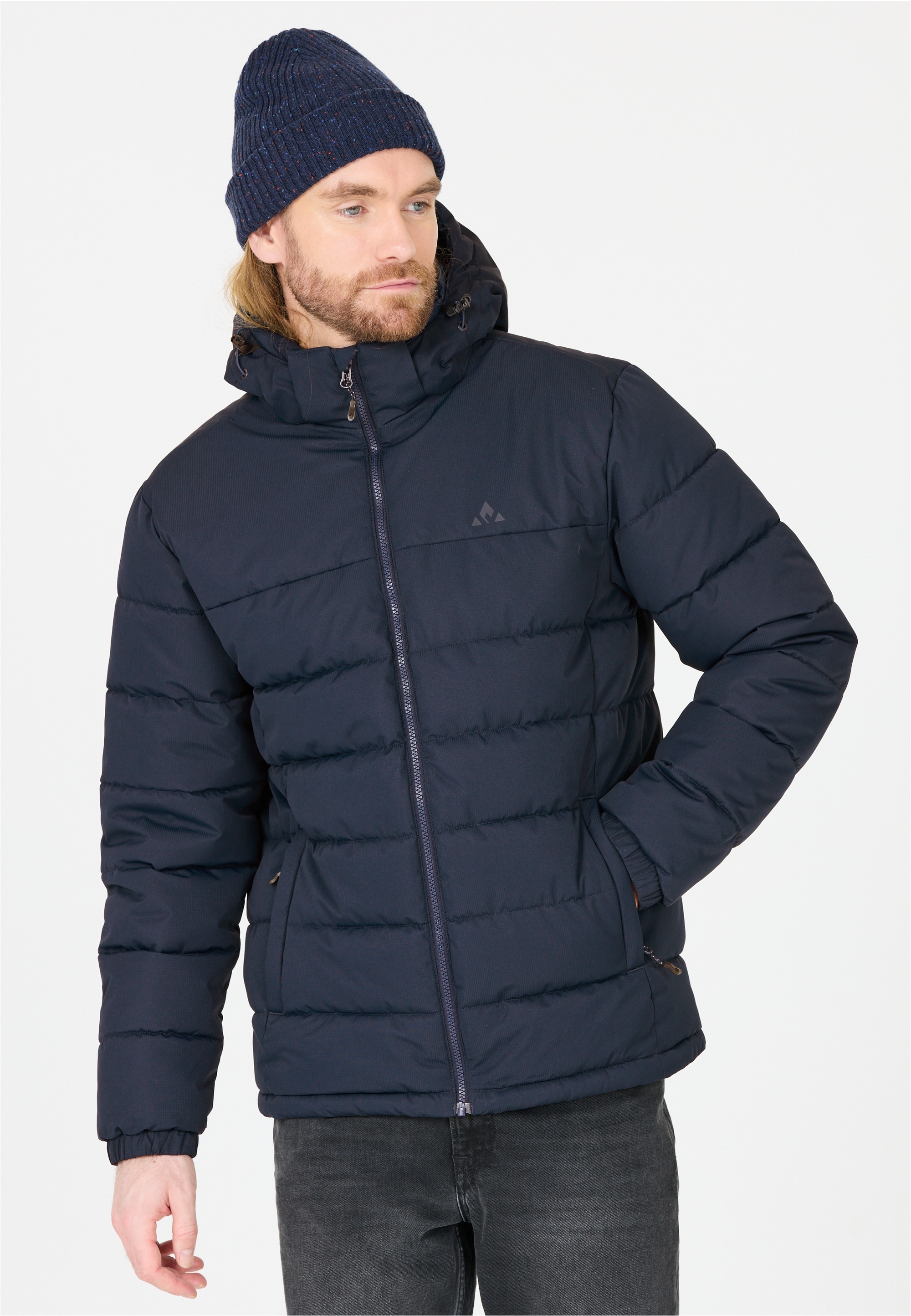 Outdoorjacke WHISTLER "CARSENO", Herren, Gr. XL, blau (dunkelblau), 100% Polyester, kariert, unifarben, normal, ohne Ausschnitt, Jacken Outdoorjacke, mit kuscheligen Design