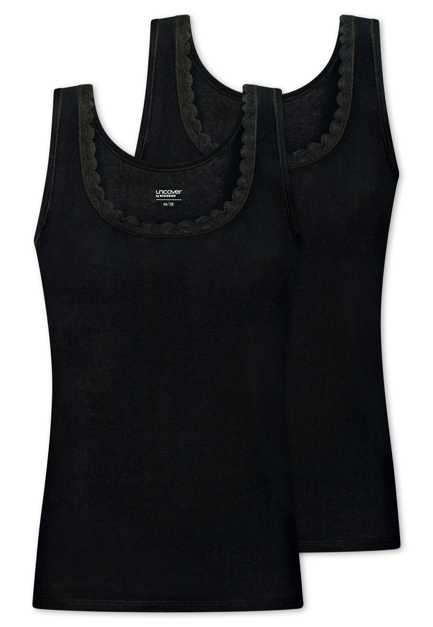 uncover by SCHIESSER Trägertop "UNCOVER Cotton Lace" mit Rundhalsausschnitt und kleiner Häkelkante
