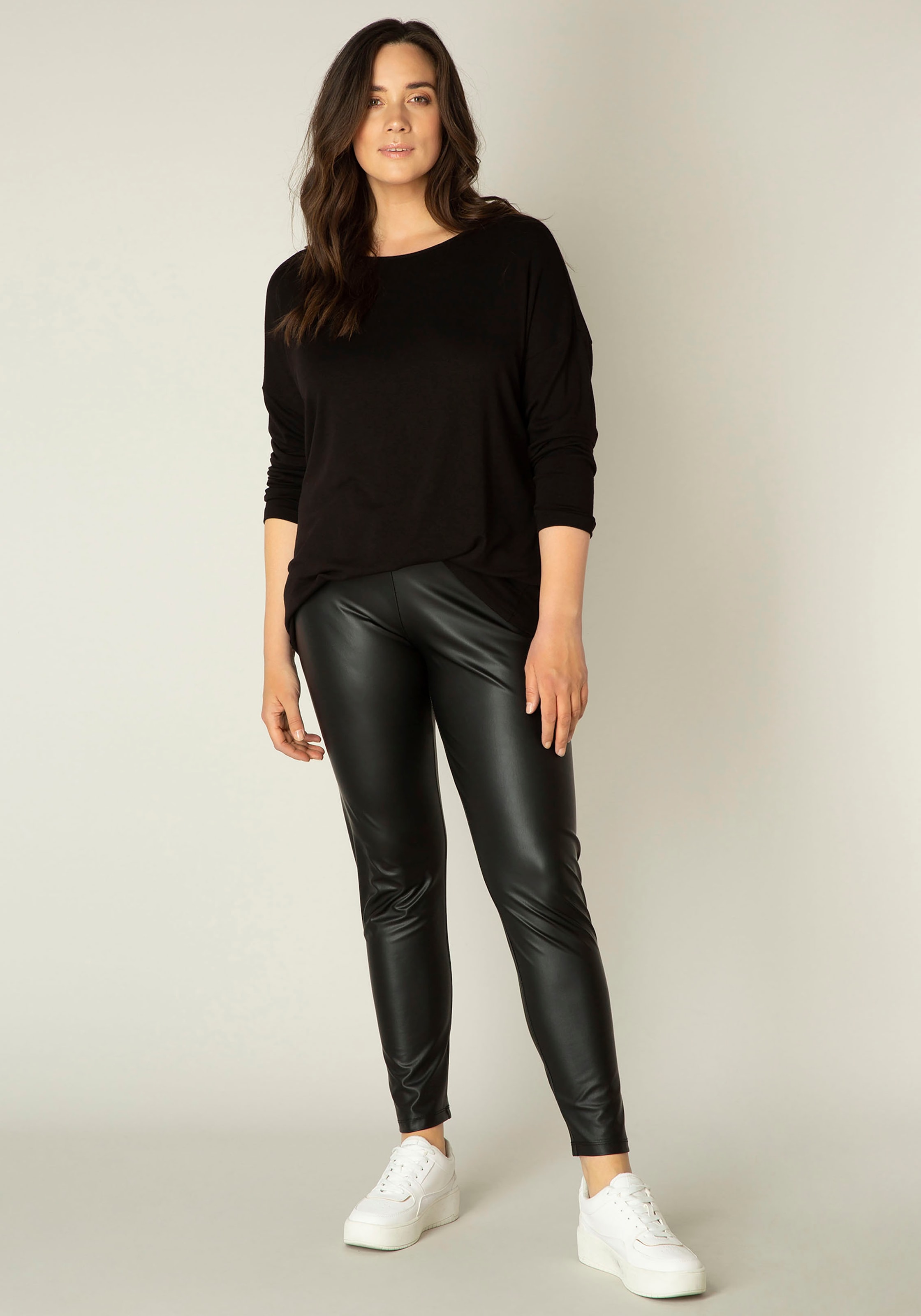 Base Level Curvy Leggings »Alene«, BAUR online Lederimitat-Optik leicht bestellen glänzender In 