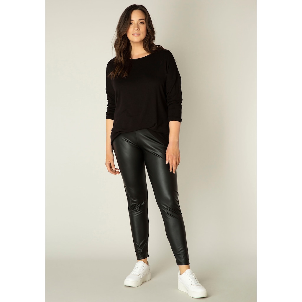 Base Level Curvy Leggings »Alene«, In leicht glänzender Lederimitat-Optik