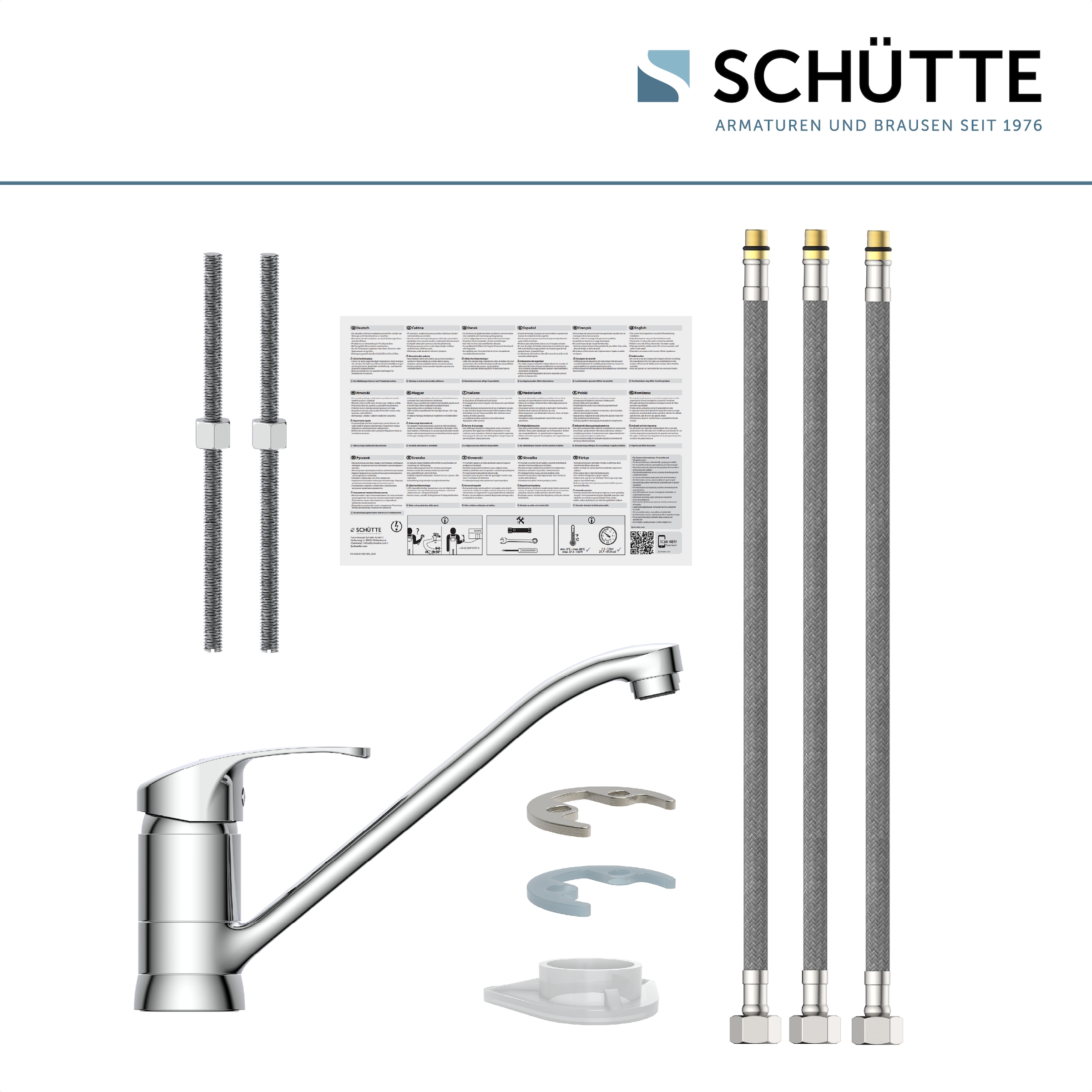 Schütte Spültischarmatur »CELLINO« Niederdruck Armatur Küche, 360° schwenkbarer Wasserhahn