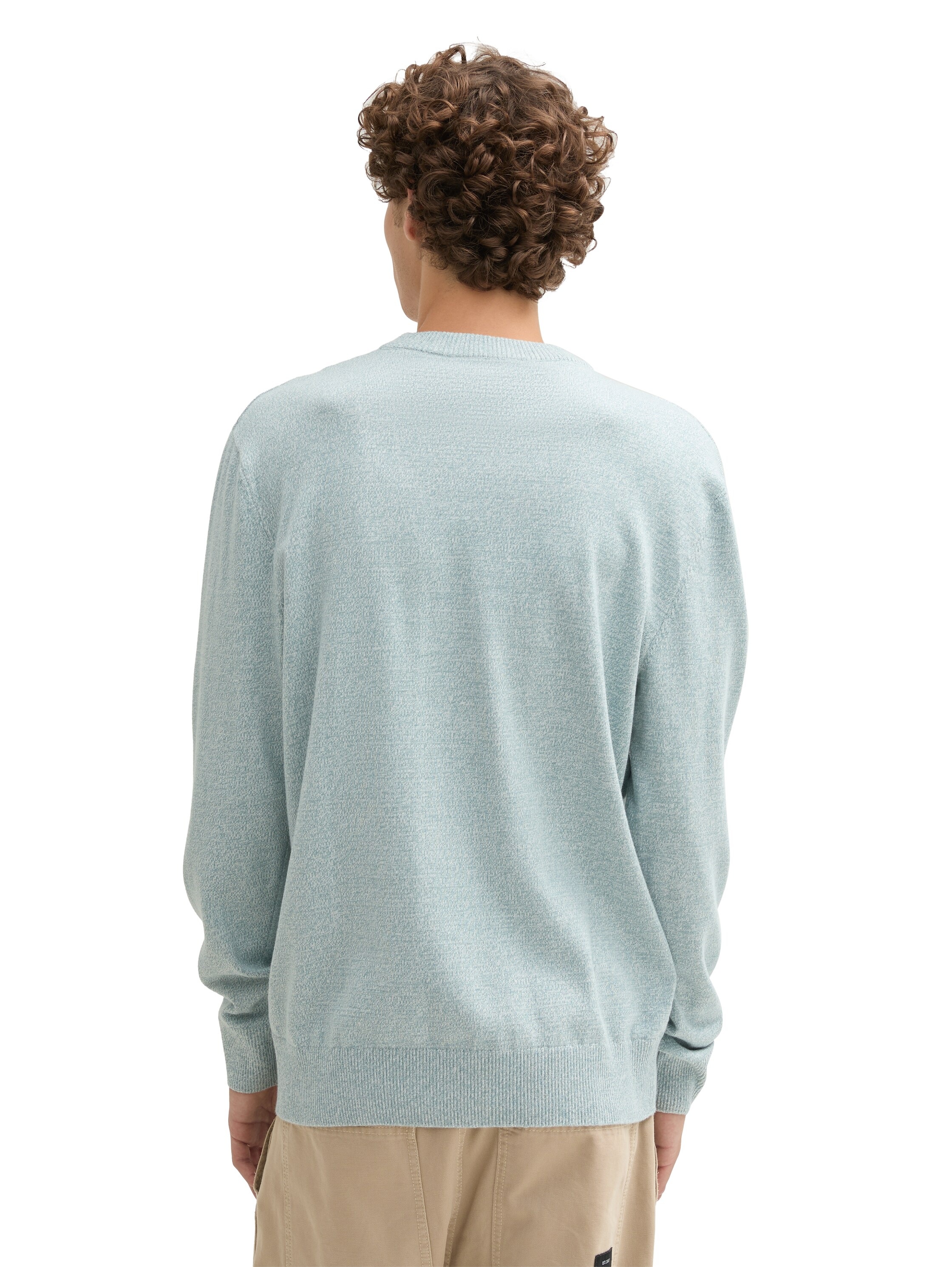 TOM TAILOR Denim Strickpullover, in melierter Optik