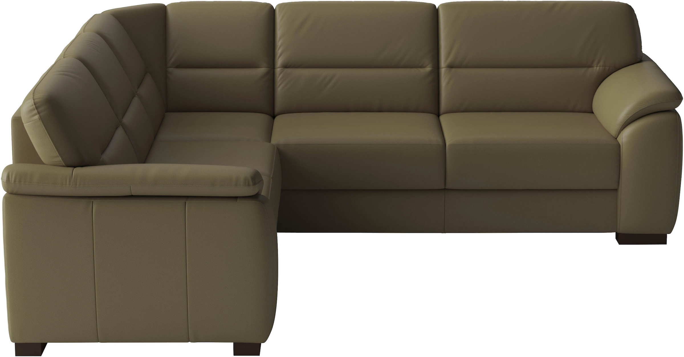 sit&more Ecksofa "Montego Leder, L-Form, B: 255cm" wahlweise mit Schlaffunktion und Schubkasten
