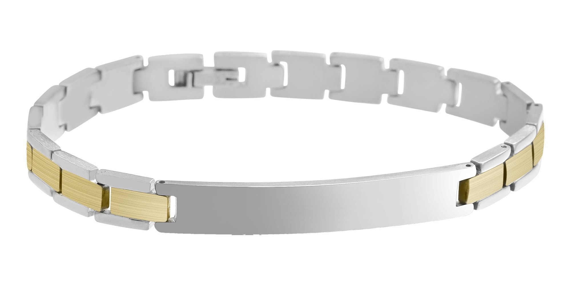 Adelia´s Gliederarmband »Unisex Armband – Gliederarmband aus Edelstahl 21,5 cm« Zum Verschenken an Menschen, die Ihnen am Herzen liegen