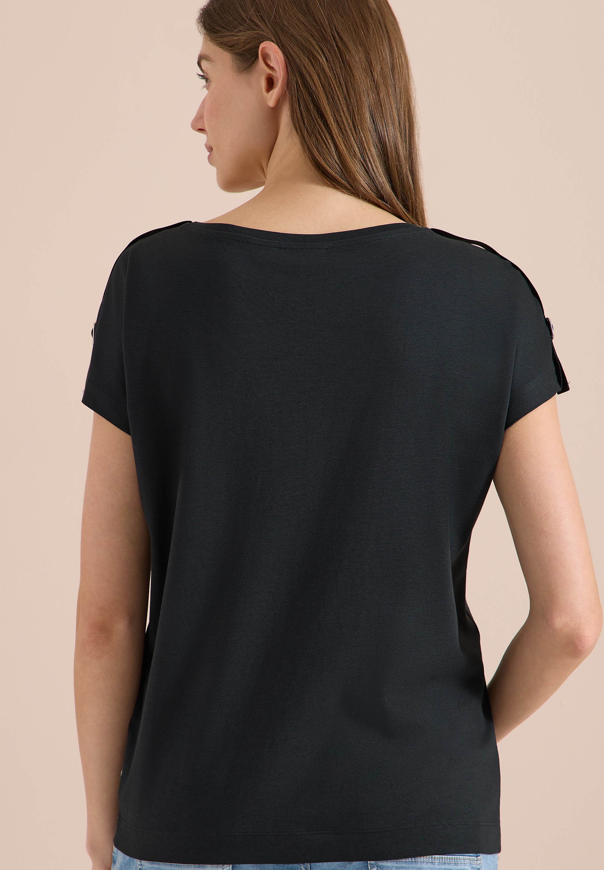 Cecil Kurzarmshirt Sommershirt mit Schnallendetail