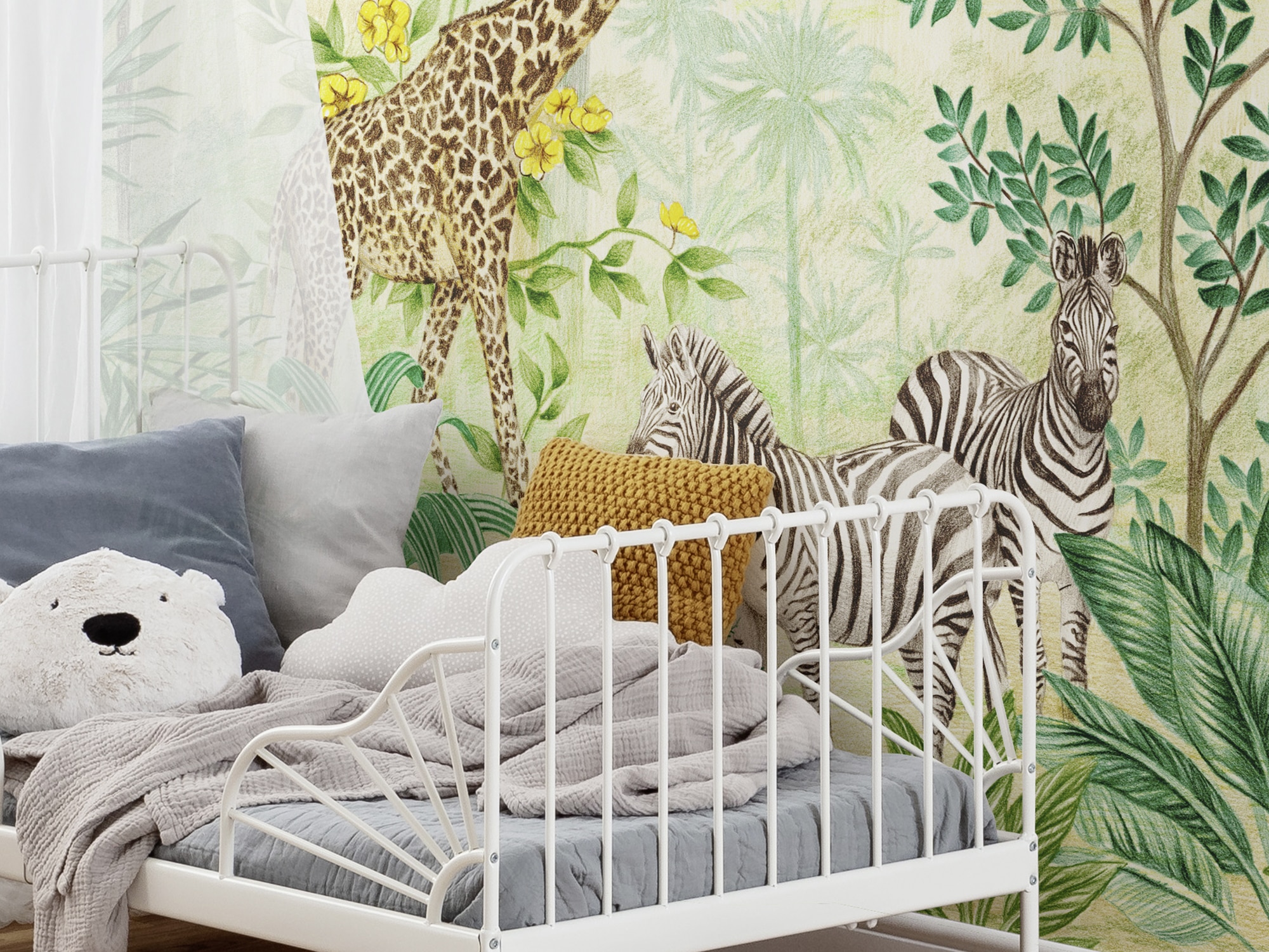 Komar Fototapete »Jungle Adventure«, bedruckt, 350 x 250 cm (Breite x Höhe) - Tapete, Vlies, Wohnzimmer, Schlafzimmer