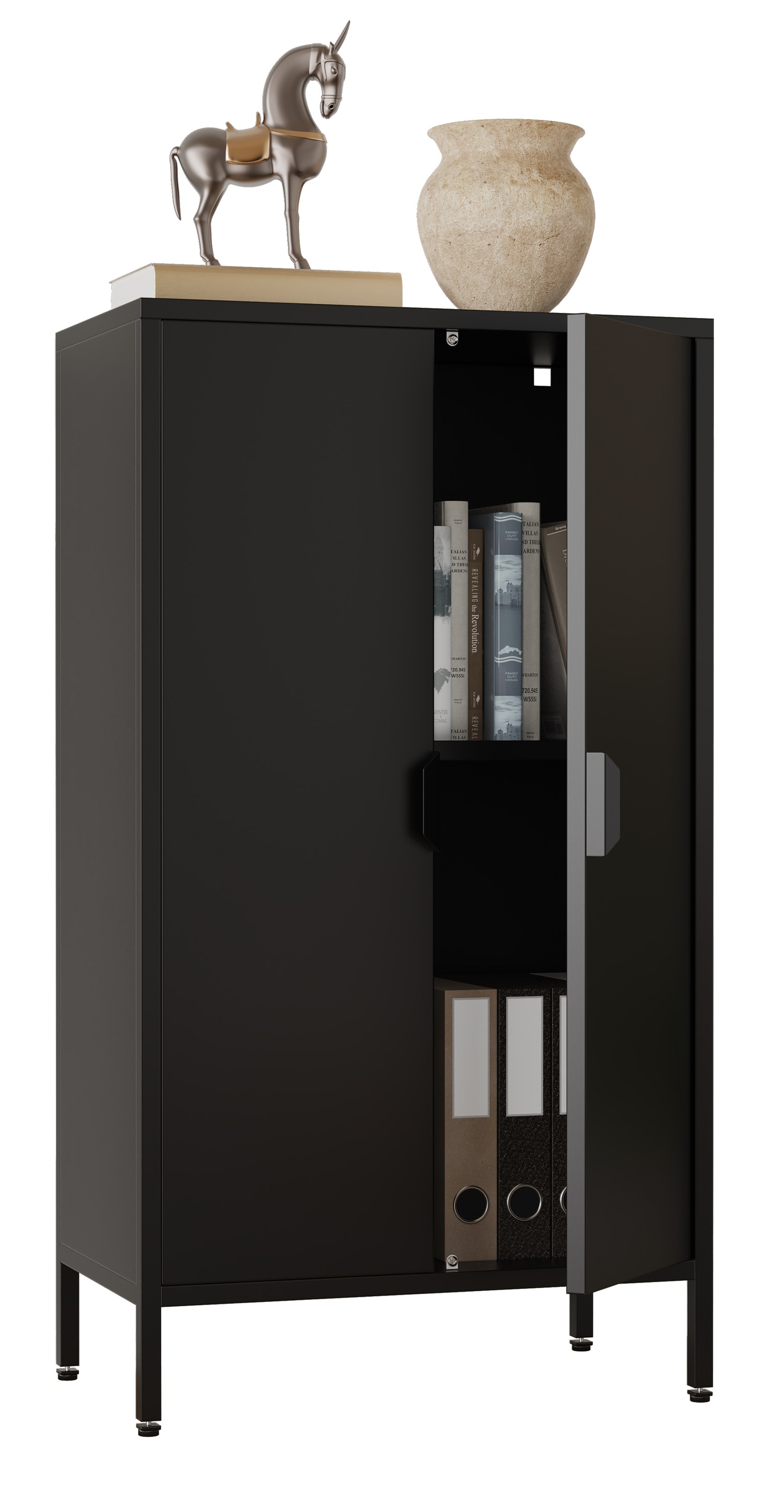 VCM Kommode »Stahl Kommode Sideboard Schrank Drehtüren Flokas M« 1 Stk. tlg.
