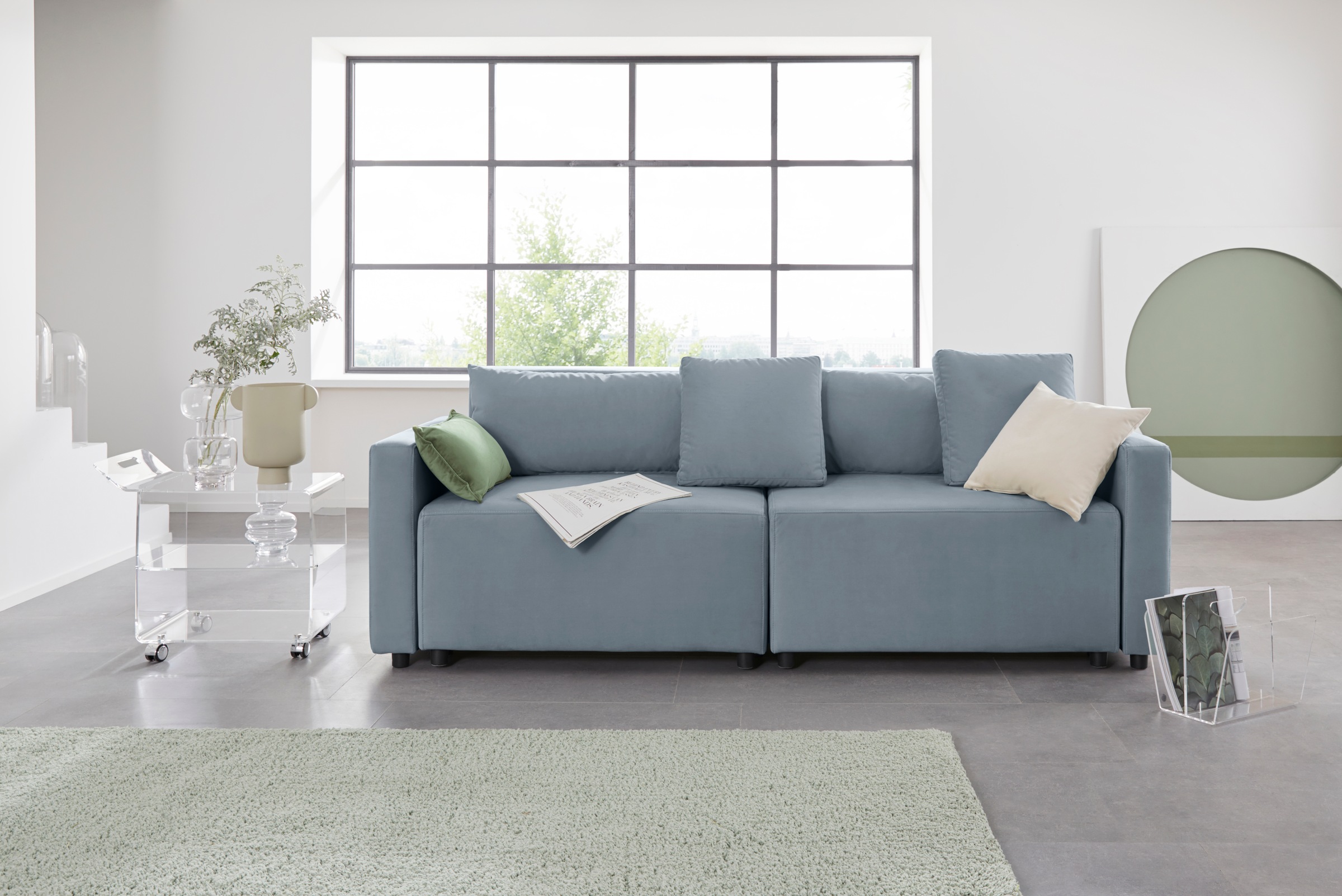 Home affaire 2-Sitzer "Marva 2tlg." beide Elemente ausziehbar für Bettfunkt günstig online kaufen