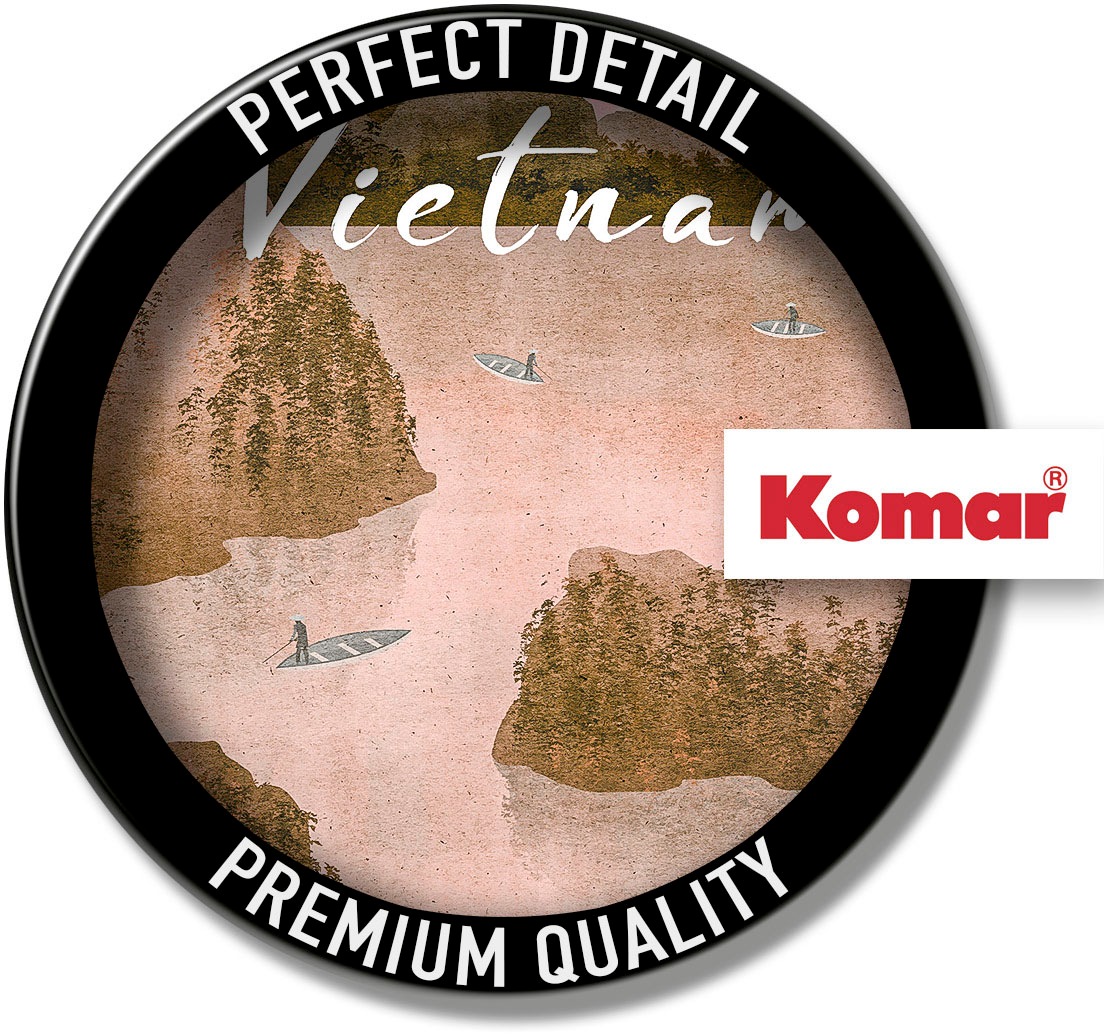 Thumbnail - Komar Bild "Vintage Travel Vietnam" Natur 1 Stk. tlg. Wandbild zur Dekoration - ohne Rahmen