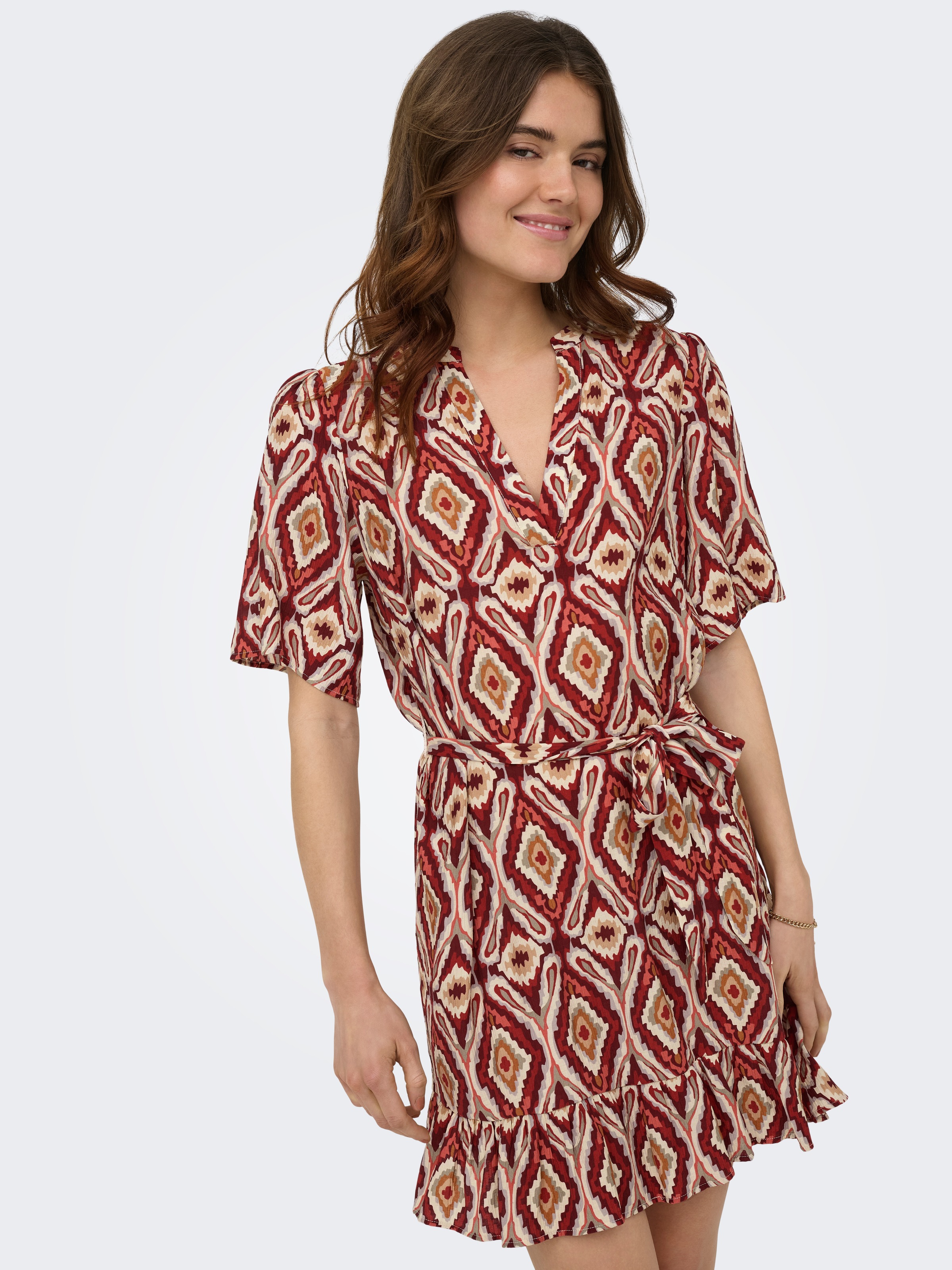 ONLY Minikleid »ONLANTONIA MIKASI S/S SHORT DRESS WVN« Viskosemischung