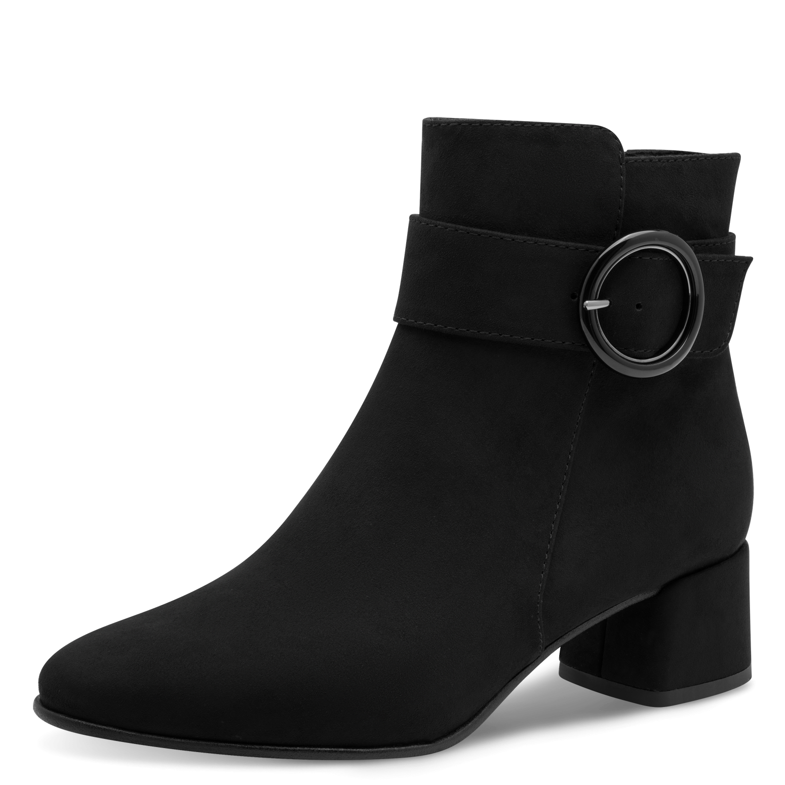 MARCO TOZZI Stiefelette, Blockabsatz, Abendschuh, Festtagsschuh mit Zierschnalle