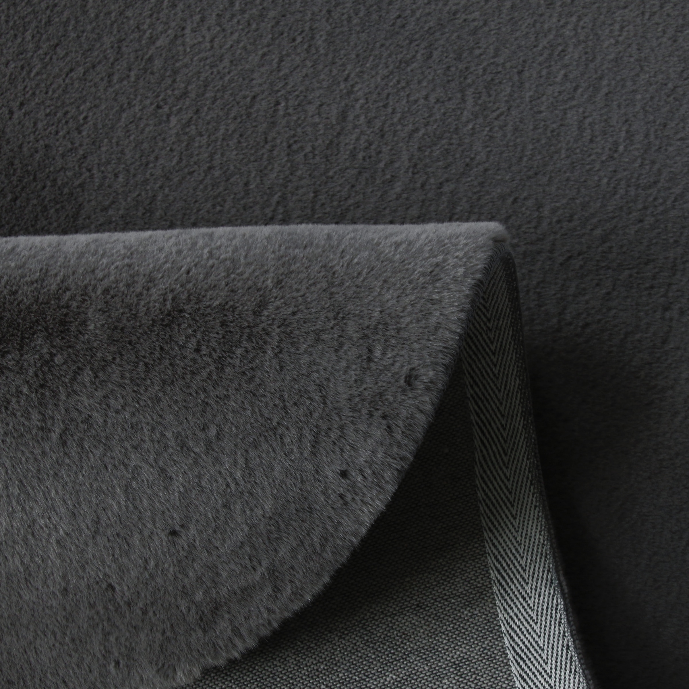 my home Fellteppich »Balu Bean, Kaninchenfell«, U-förmig, 20 mm Höhe, Kunstfell Teppich, Modern, weich, Wohnzimmer, Schlafzimmer