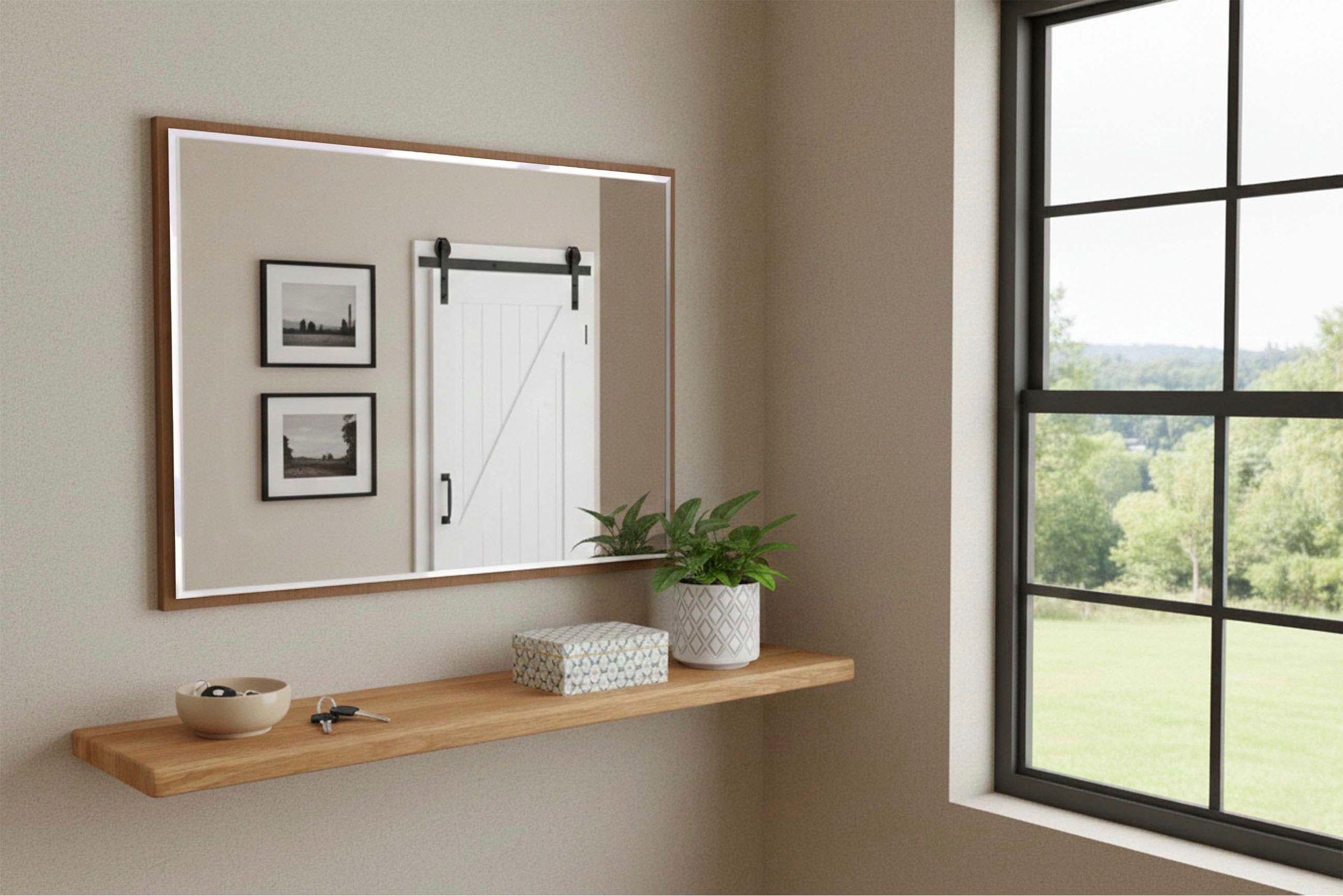 WIEMANN Wandspiegel "Lausanne, rechteckig, Erle-Nachbildung, 110x85x3 cm" günstig online kaufen