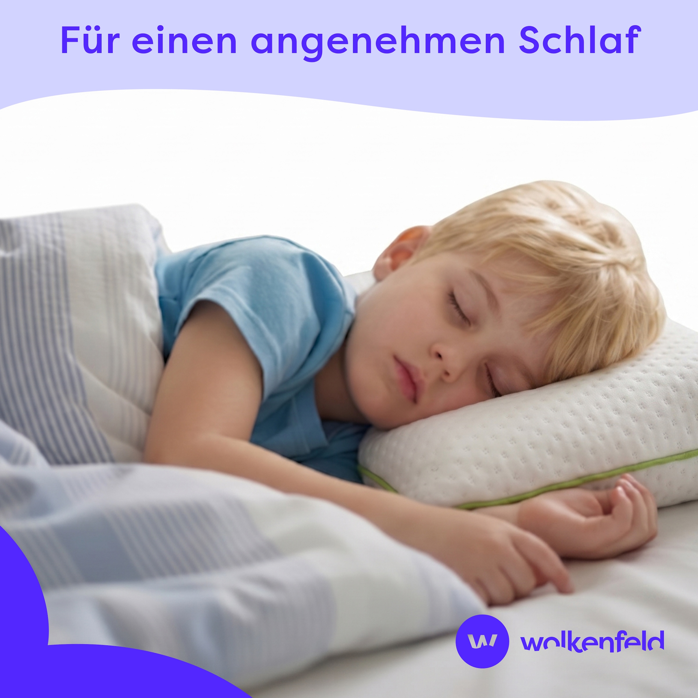 Wolkenfeld Babykissen »Eron Kinderkissen« Weiches und Atmungsaktives Kinderkopfkissen - Natürliches Memory Foam