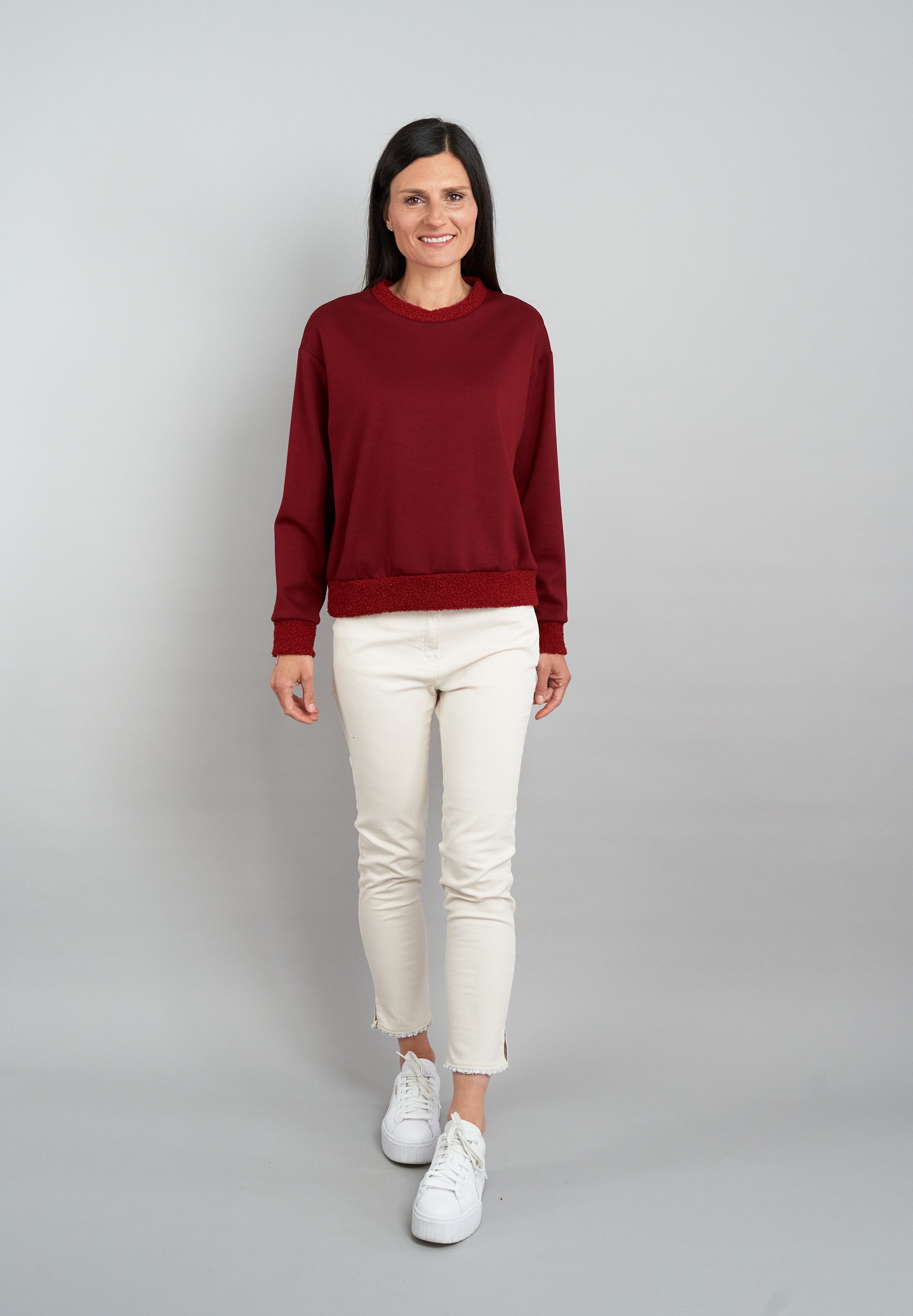 Seidel Moden Rundhalspullover "Exklusiv bei OTTO" mit Teddyplüsch-Bündchen günstig online kaufen