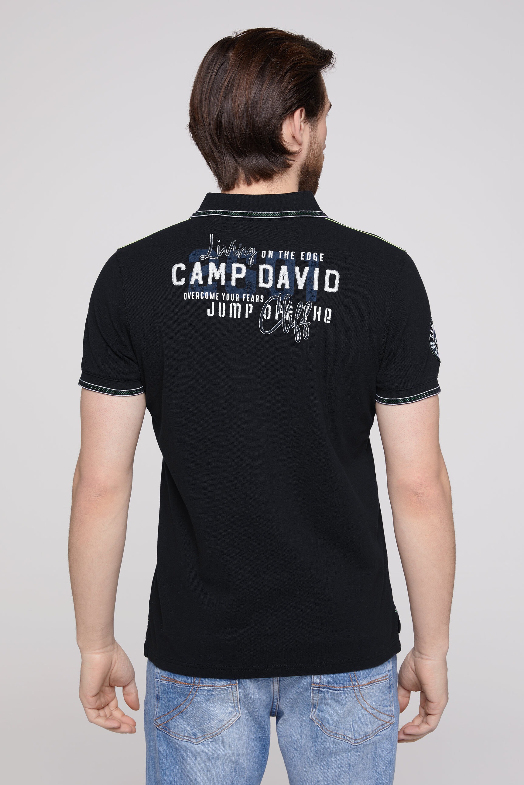 CAMP DAVID Poloshirt, mit Seitenschlitze