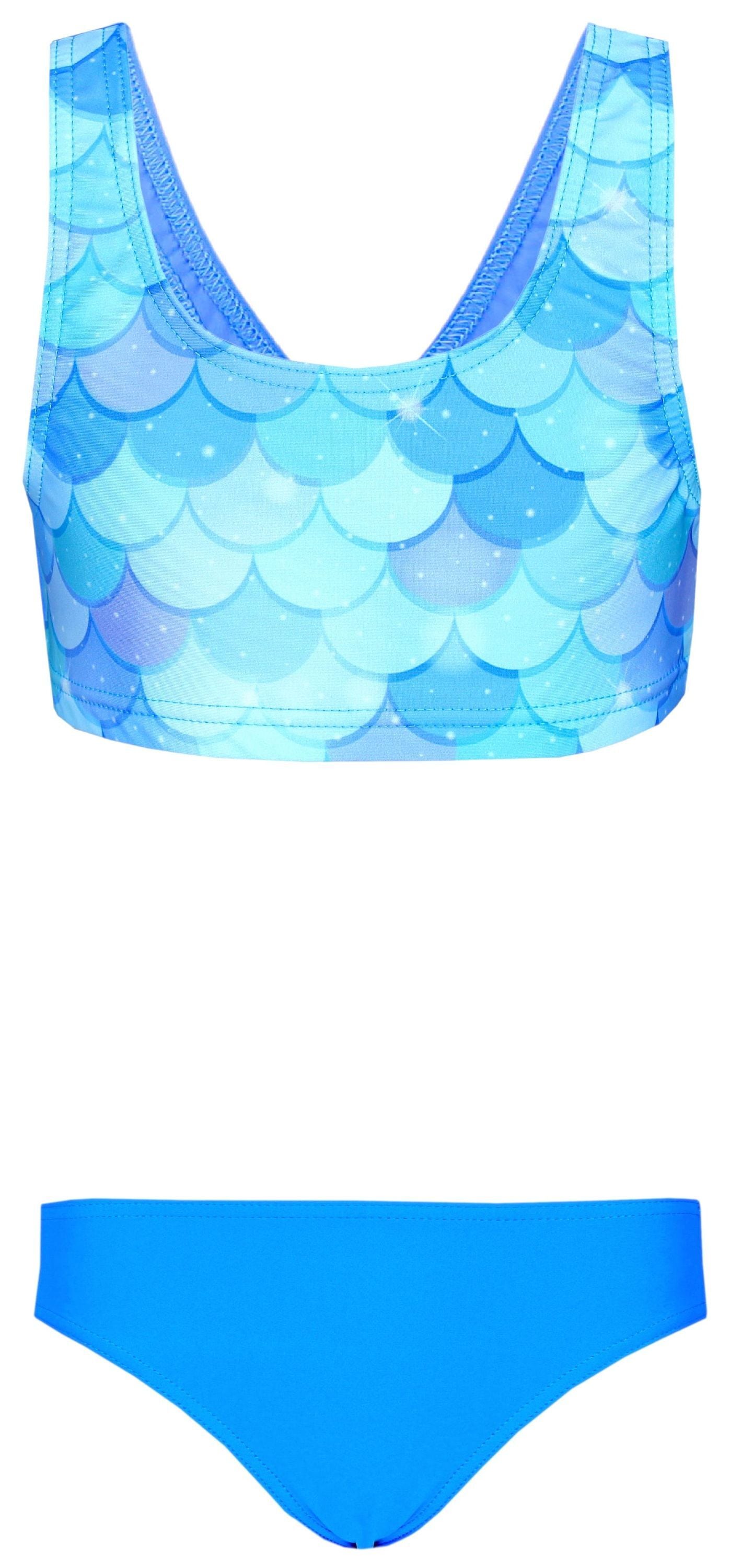 AQUARTI Bustier-Bikini "Bikini Mädchen Sport Bikini Racerback Bustier & Bikinislip"