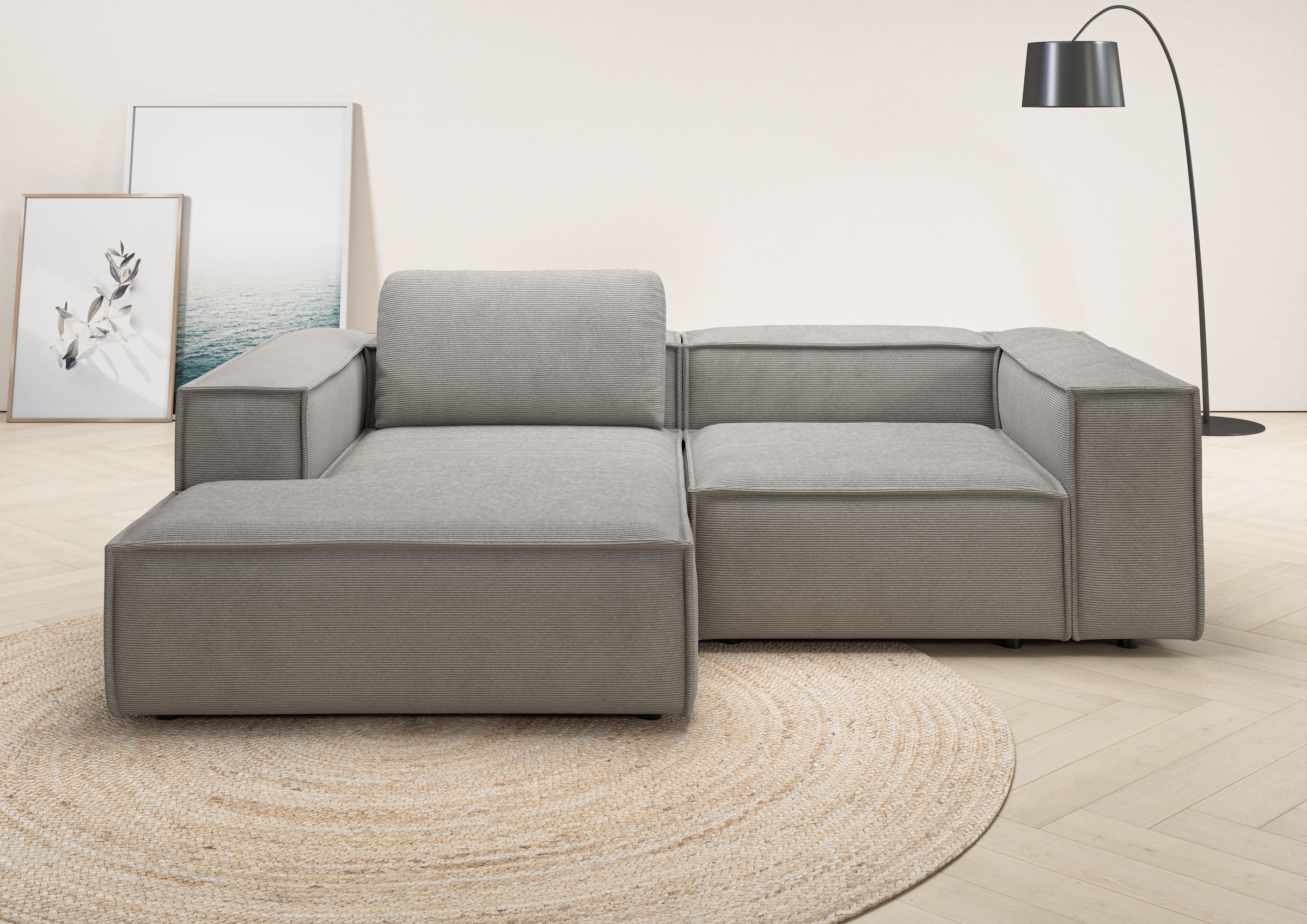 Places of Style Ecksofa "Watertown, kompakte L-Form, 246 cm breite für klei günstig online kaufen