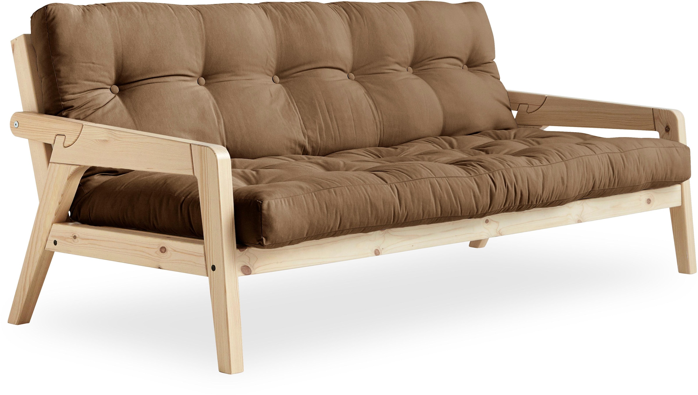 Karup Design Schlafsofa, Mit Holzstruktur, inkl. Futonmatratze, Liegefläche 130x190 cm