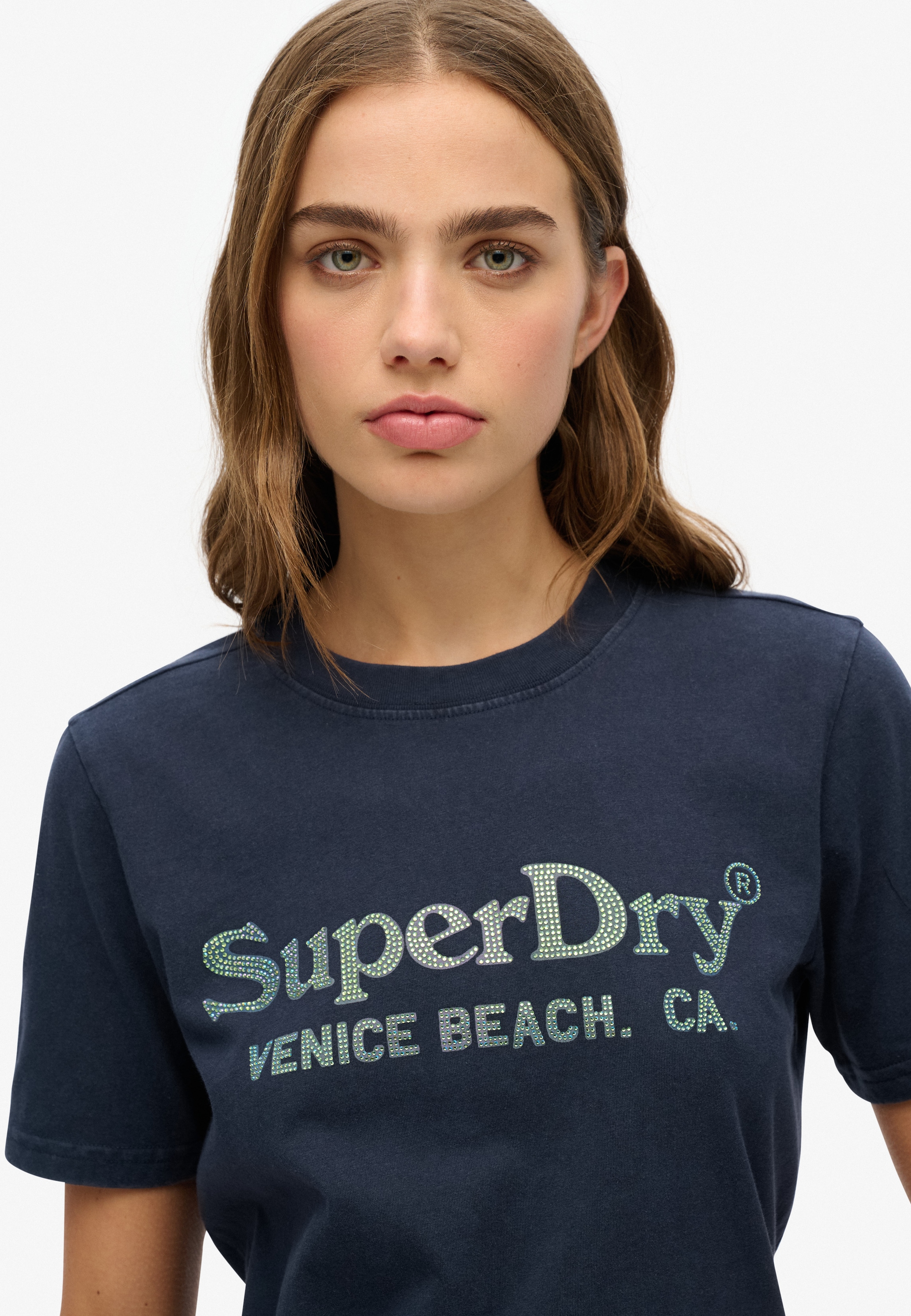 Superdry Kurzarmshirt »VENUE METALLIC RELAXED TEE«