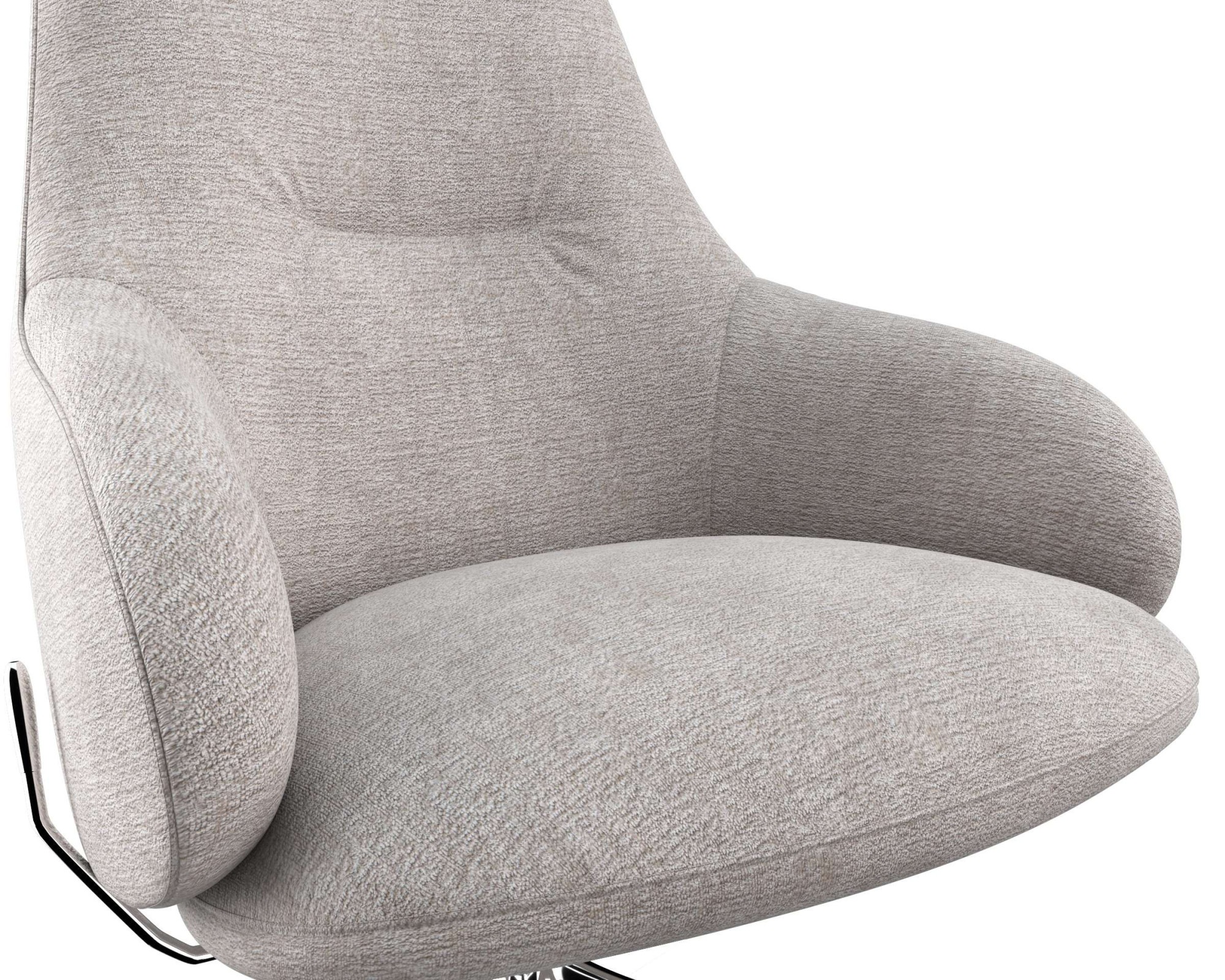 FLEXLUX Drehsessel »Falcone, TV-Loungesessel, Fernsehsessel, Polstersessel,«, Liegefunktion, drehbar, Fuß Alu