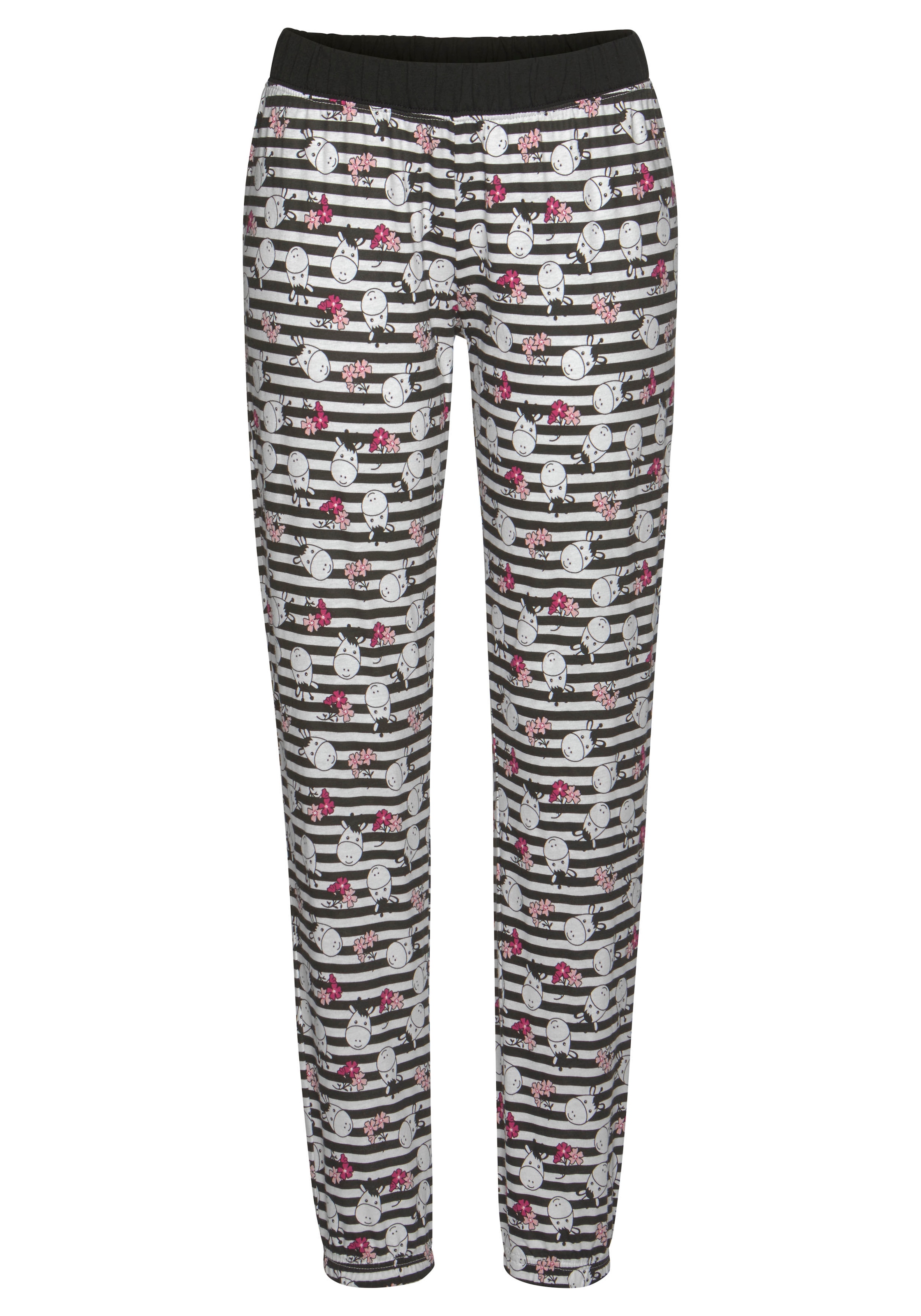 Vivance Dreams Pyjama, (2 tlg.), mit verspieltem Giraffen-Print