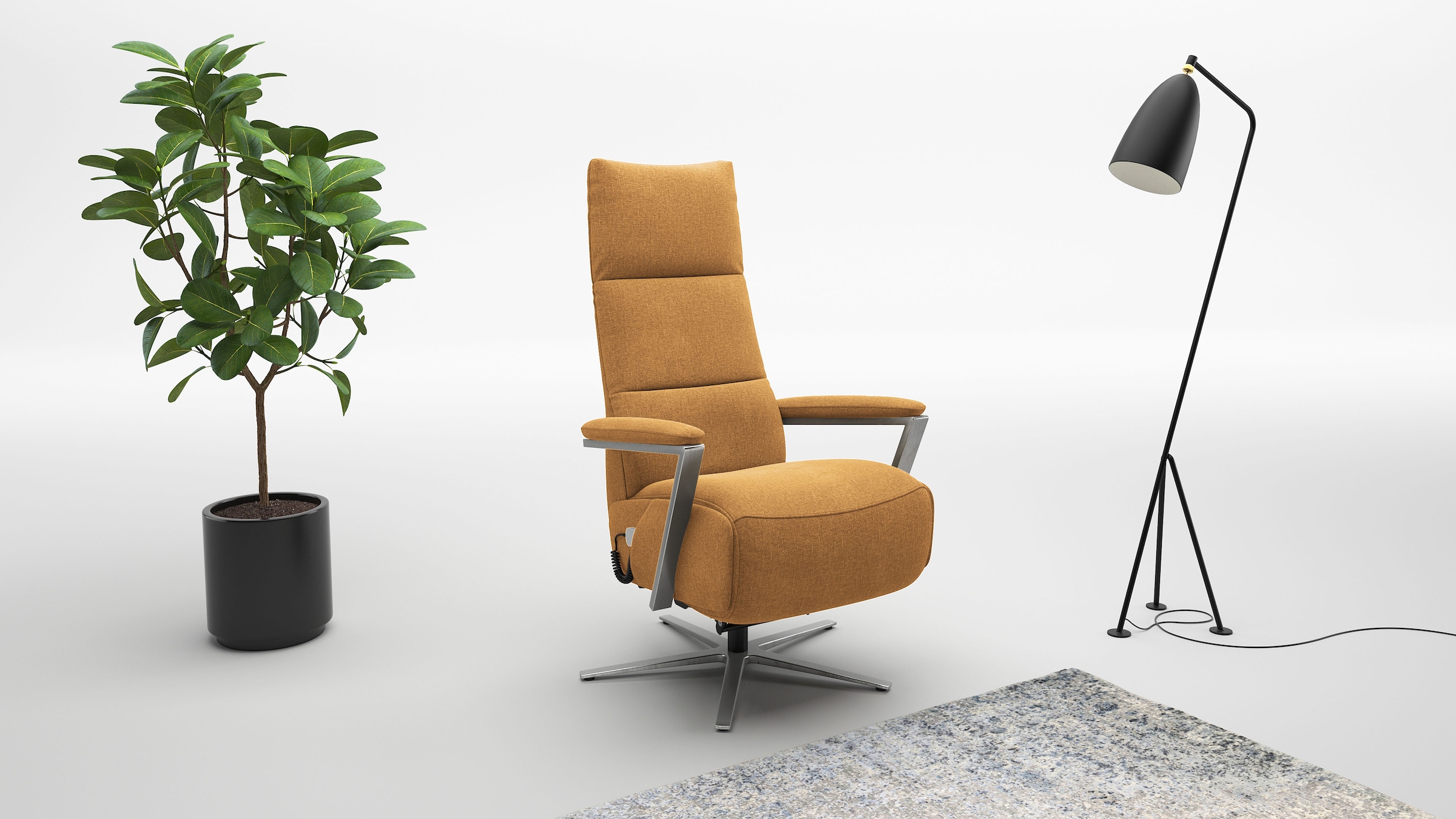 sit&more TV-Sessel "Vario Comfort, inkl. Kopfteilverstellung & 360 Drehfunktion" inkl. Herz-Waage-Funktion & 3 Motoren, Höhe der Armlehnen 64cm