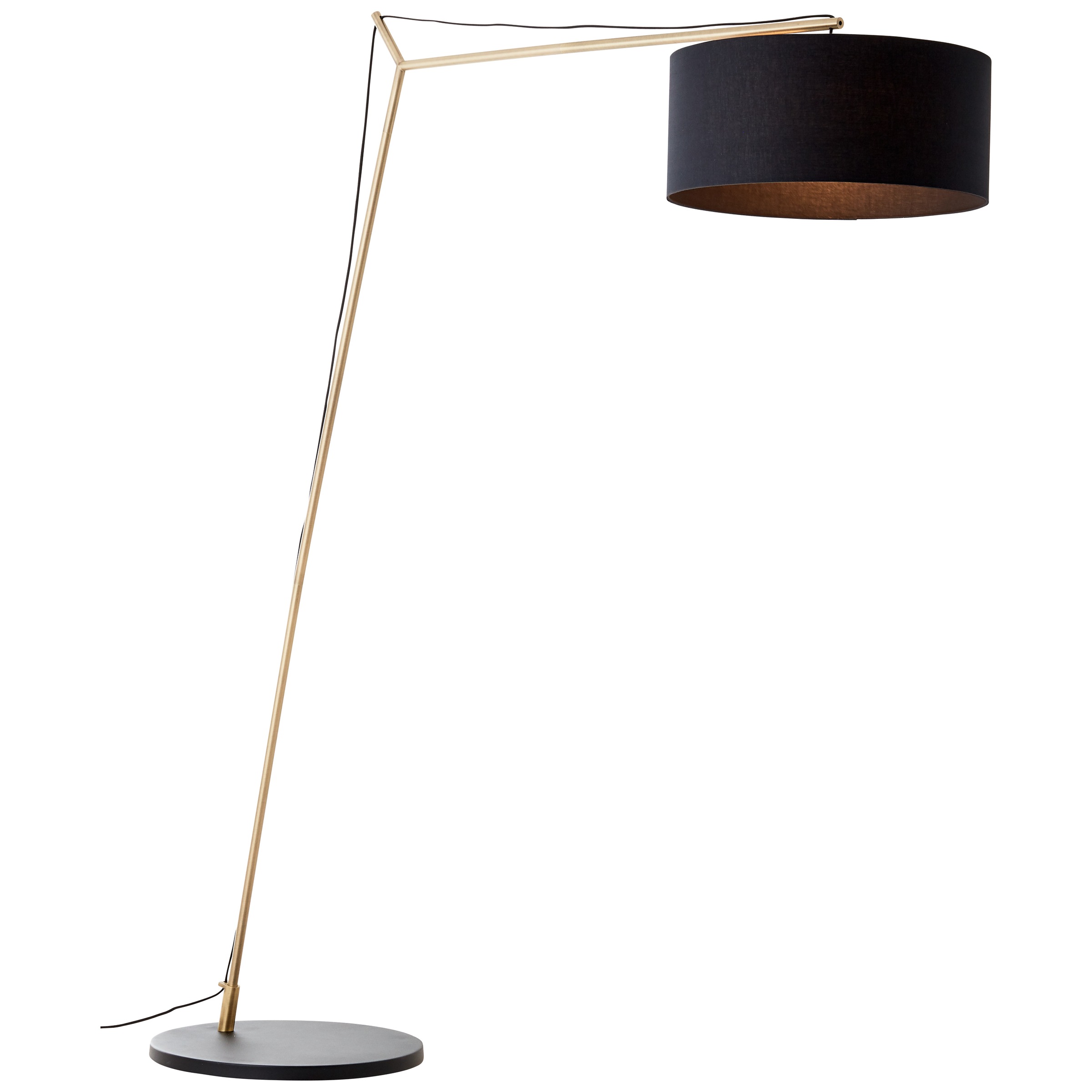 Brilliant Bogenlampe »Annice«, 1 flammig-flammig, Höhe 193cm, Ausl. 160cm, E27, schwarz/messingfarben gebürstet