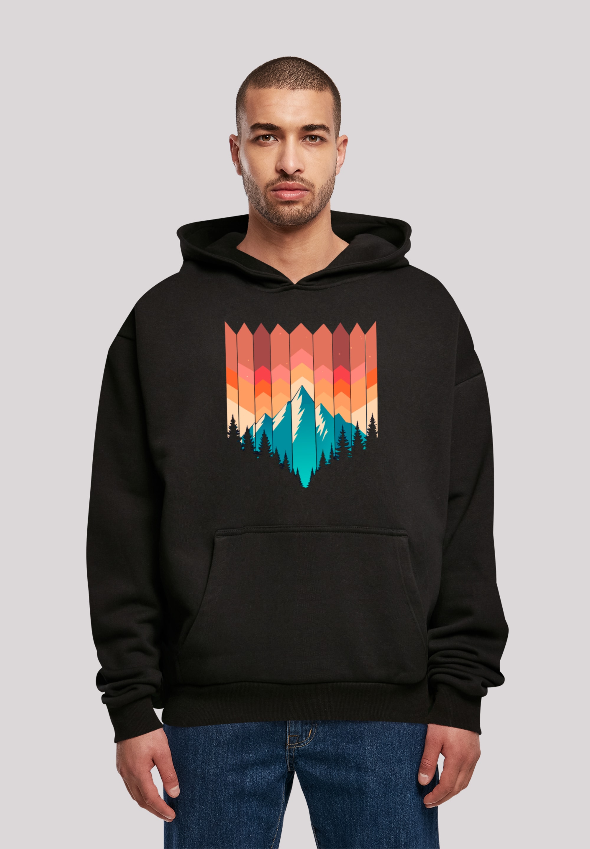 F4NT4STIC Kapuzenpullover "Berg Sonnenuntergang Geometrisch", Premium Quali günstig online kaufen