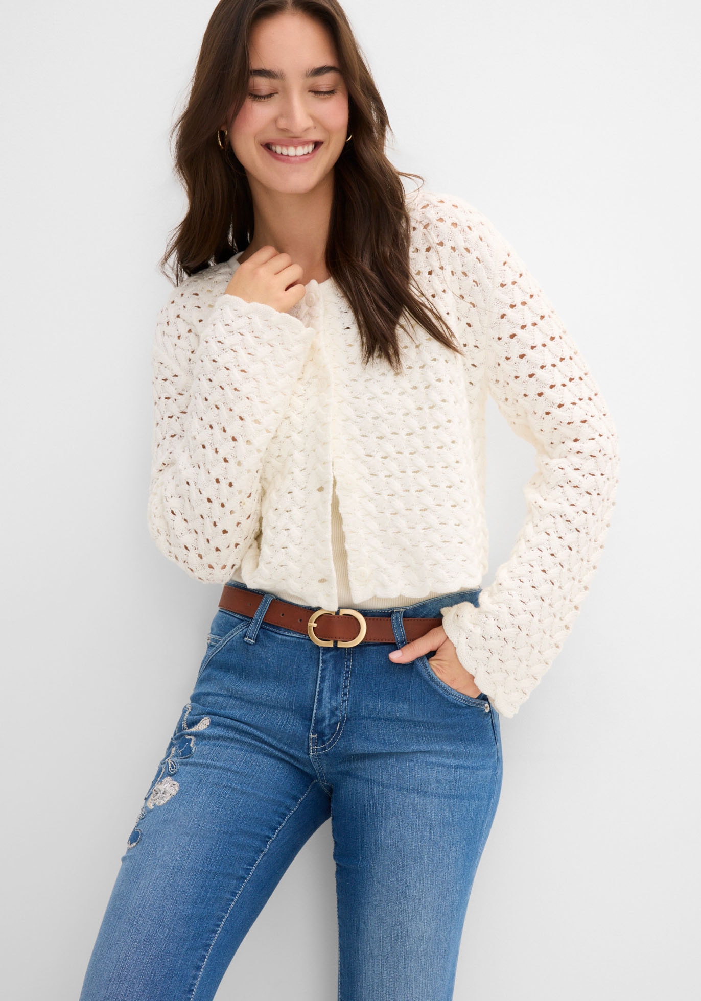 bonprix Regular Fit, aus Baumwolle, Polyester und Elasthan