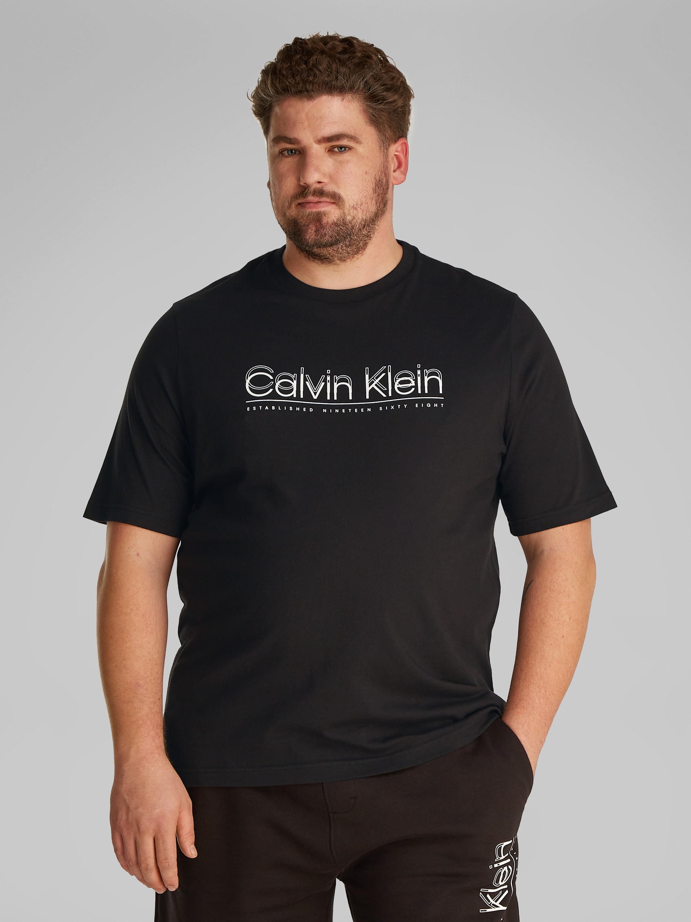 Calvin Klein Big&Tall T-Shirt "BT CP-DOUBLE LOGO T-SHIRT", in großen Größen günstig online kaufen