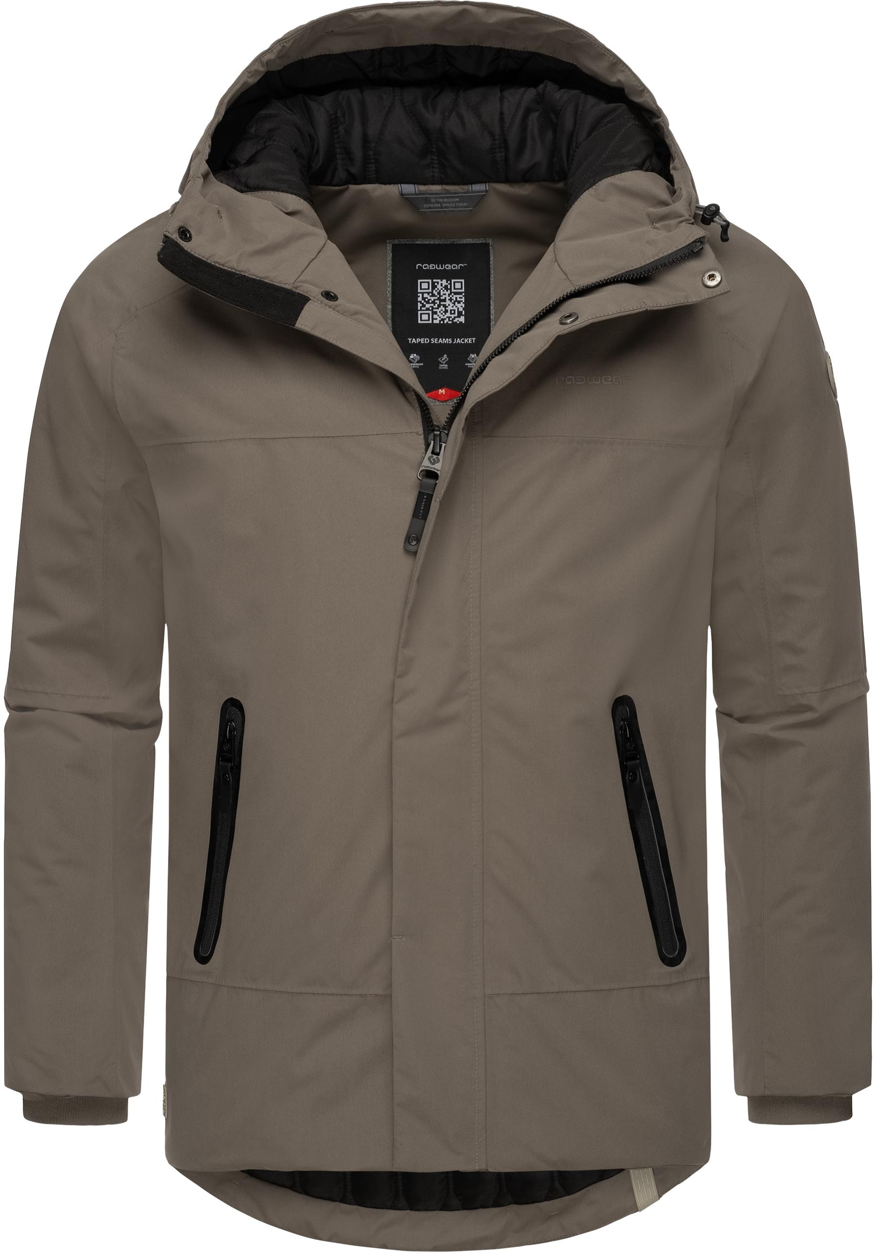 Ragwear Winterjacke »Hatar«, mit Kapuze, Wasserdichte Herren Outdoorjacke mit großer Kapuze
