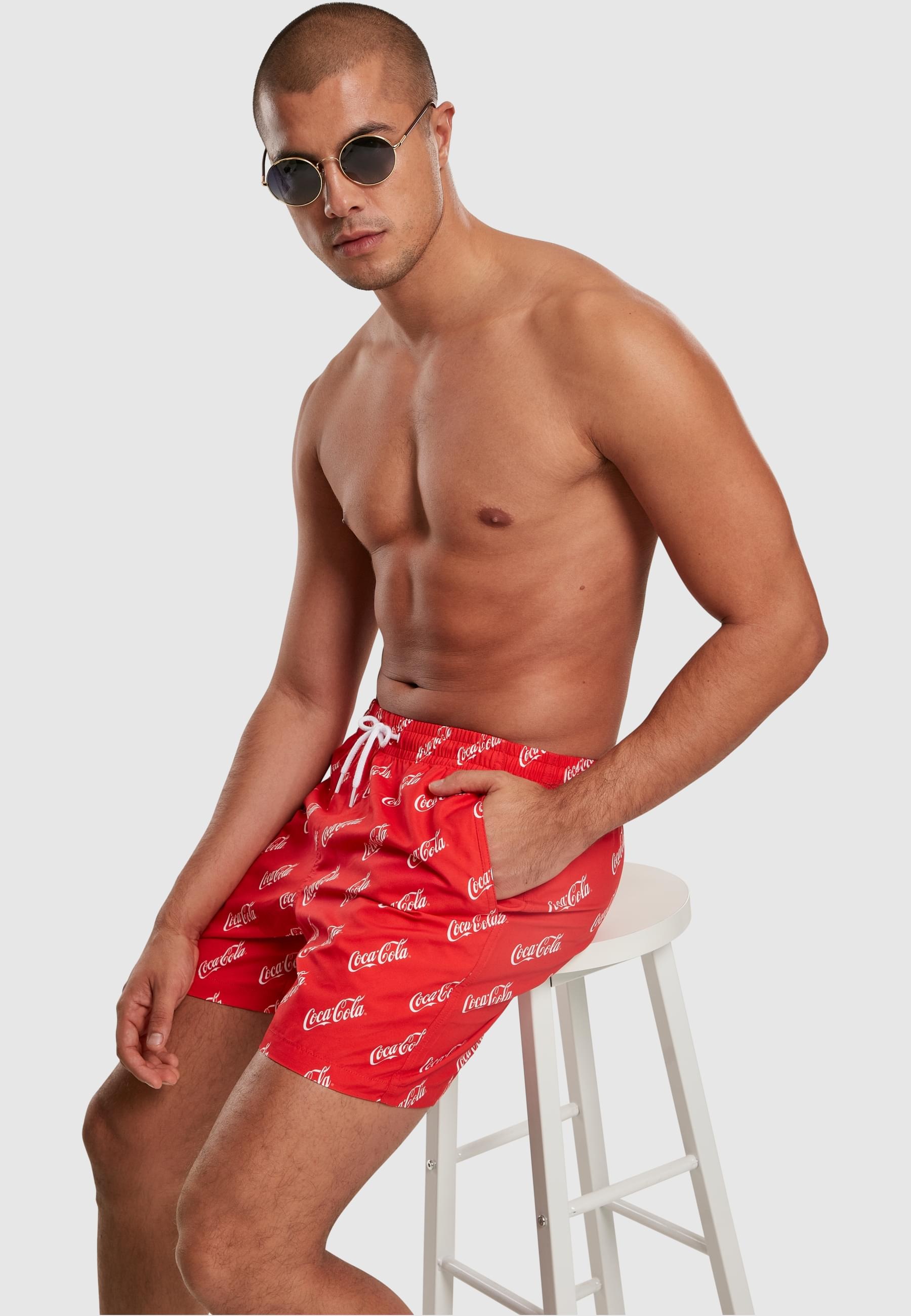 Merchcode Badeshorts »Merchcode Herren Coca Cola Logo AOP Swimshorts«